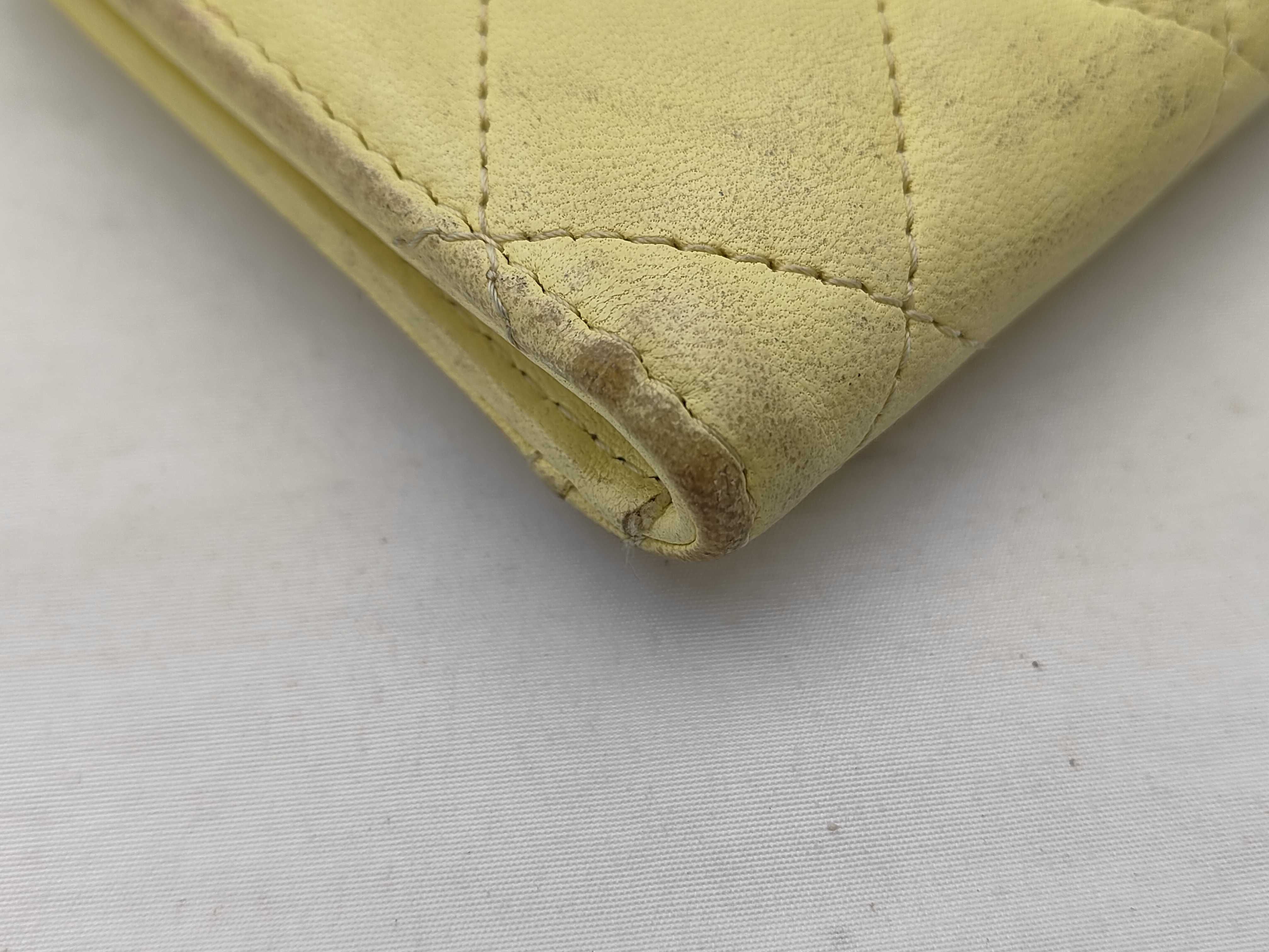 Matelassé Coin Case, Coco Mark, Yellow Coin Case — view 3