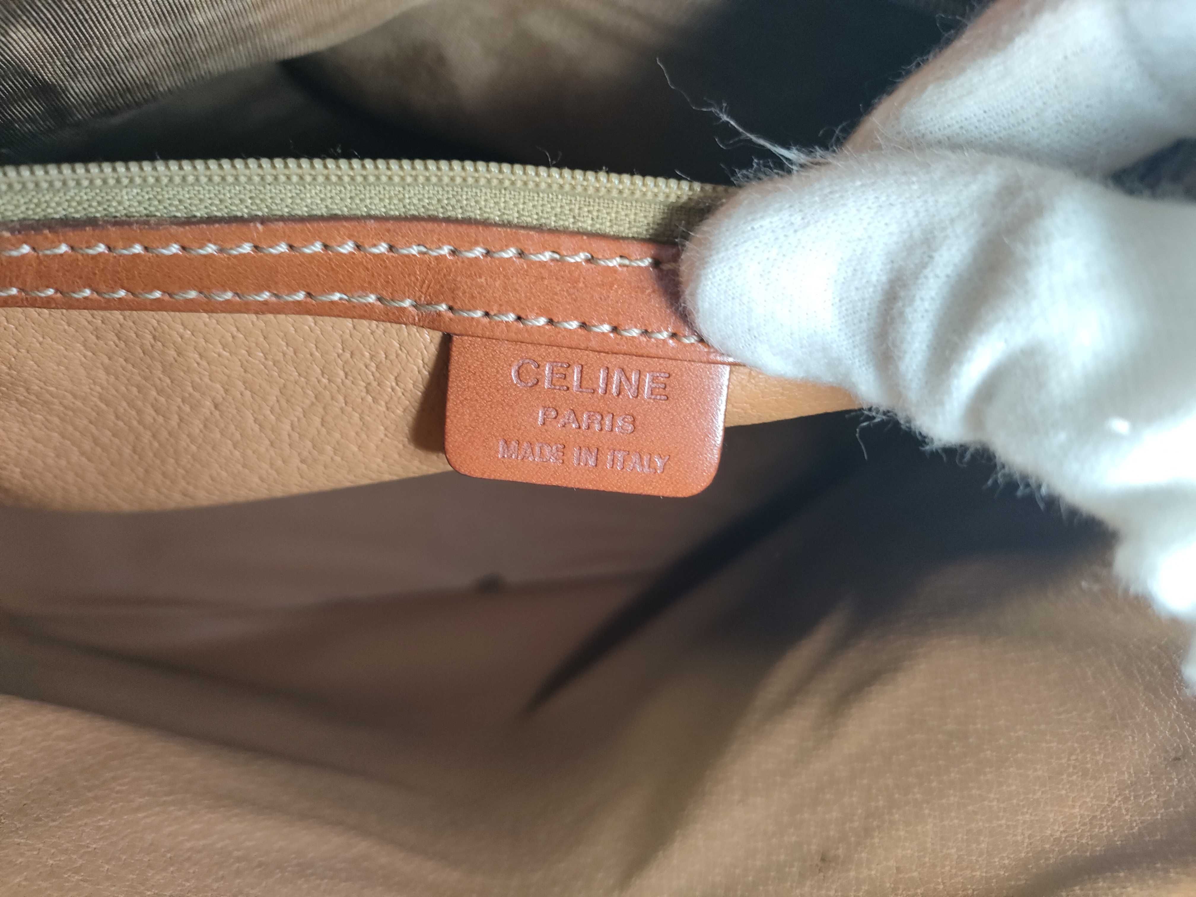 handbag, Celine Macadam handbag, dome-shaped, PVC leather, Triomphe brown handbag — view 13
