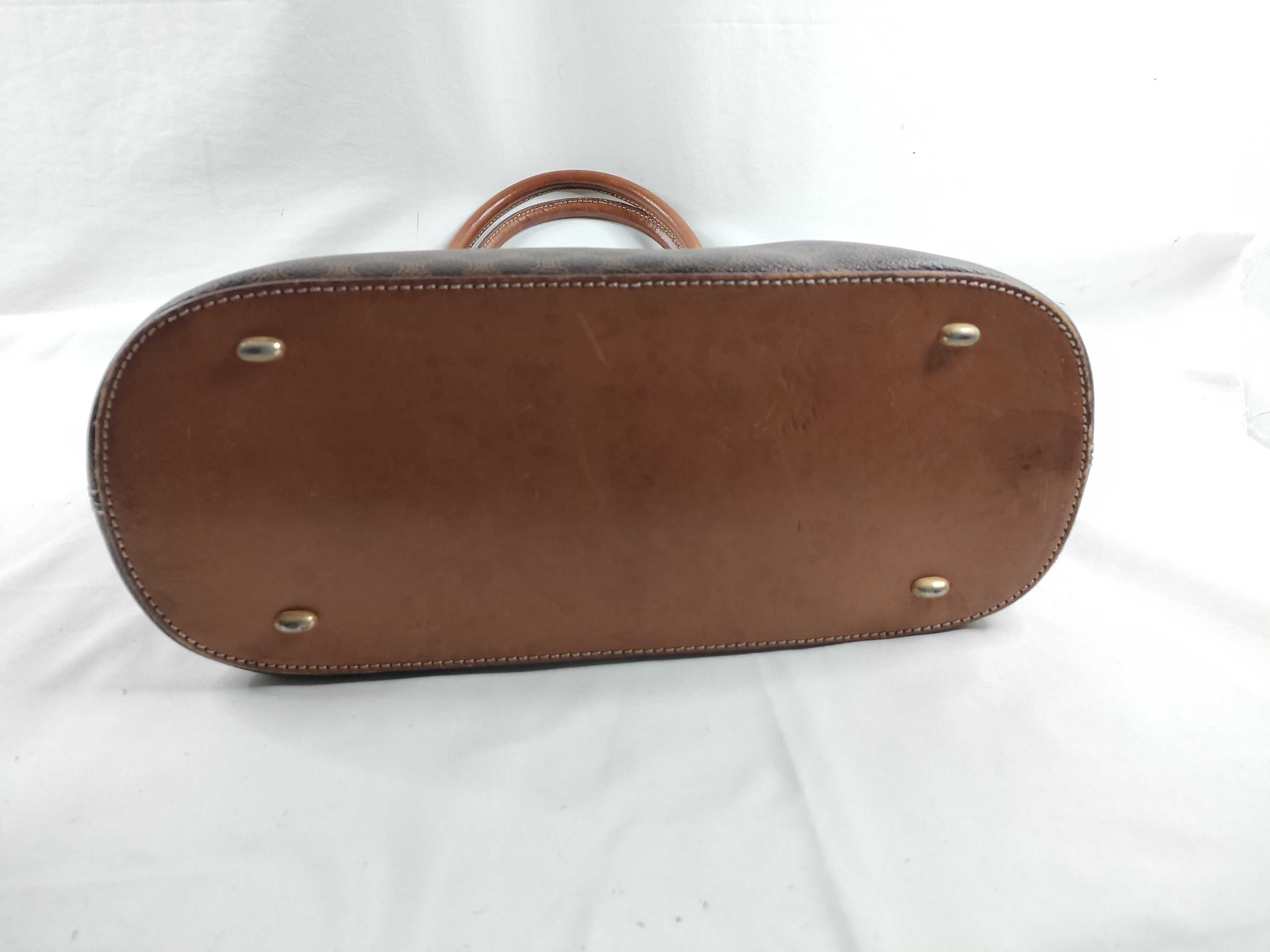 handbag, Celine Macadam handbag, dome-shaped, PVC leather, Triomphe brown handbag — view 4