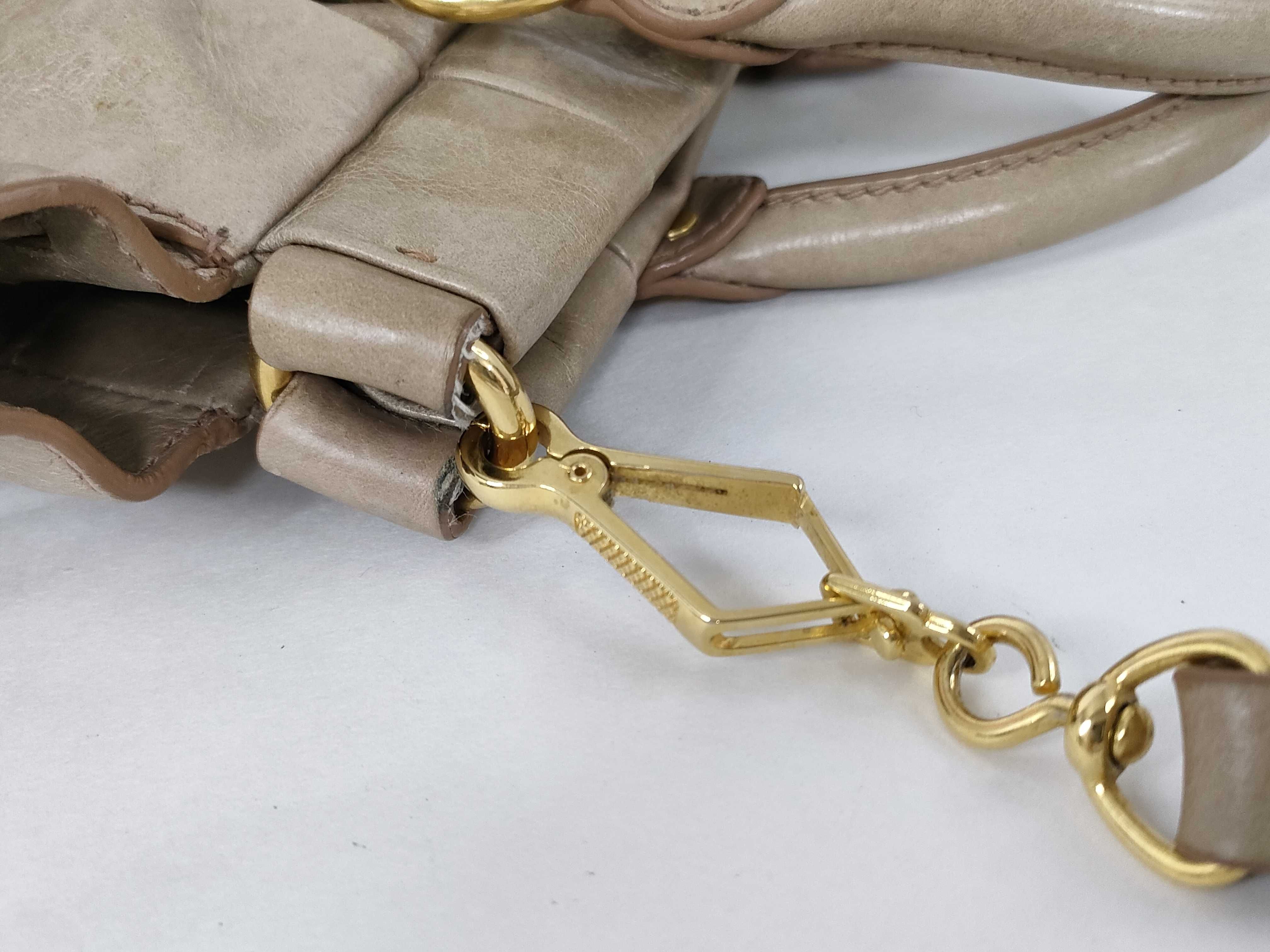 Vitello 2-way Handbag/Shoulder Bag, Beige Handbag — view 8