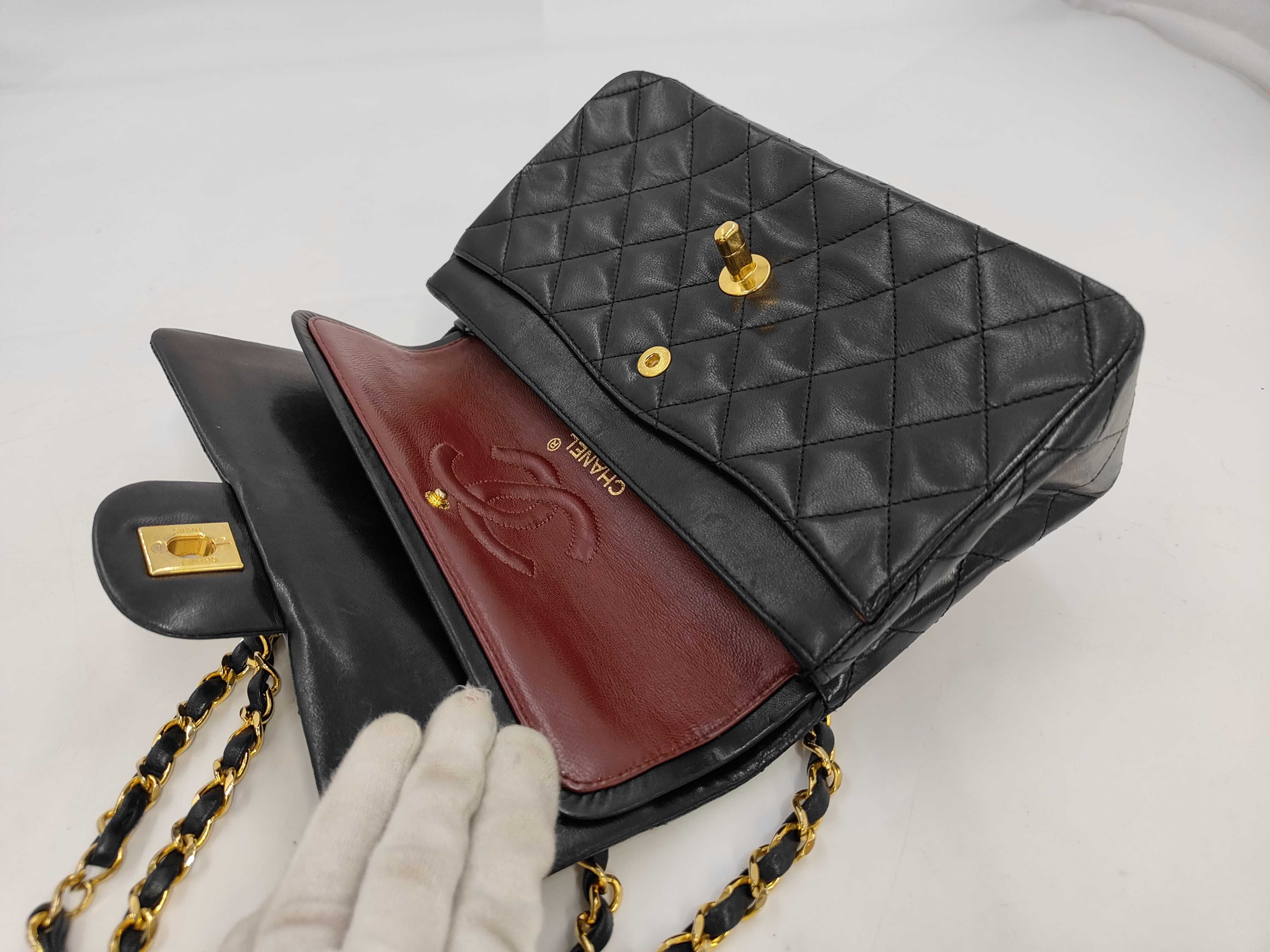 Matelassé 23 Lambskin Double Flap Double Chain Shoulder Bag — view 9