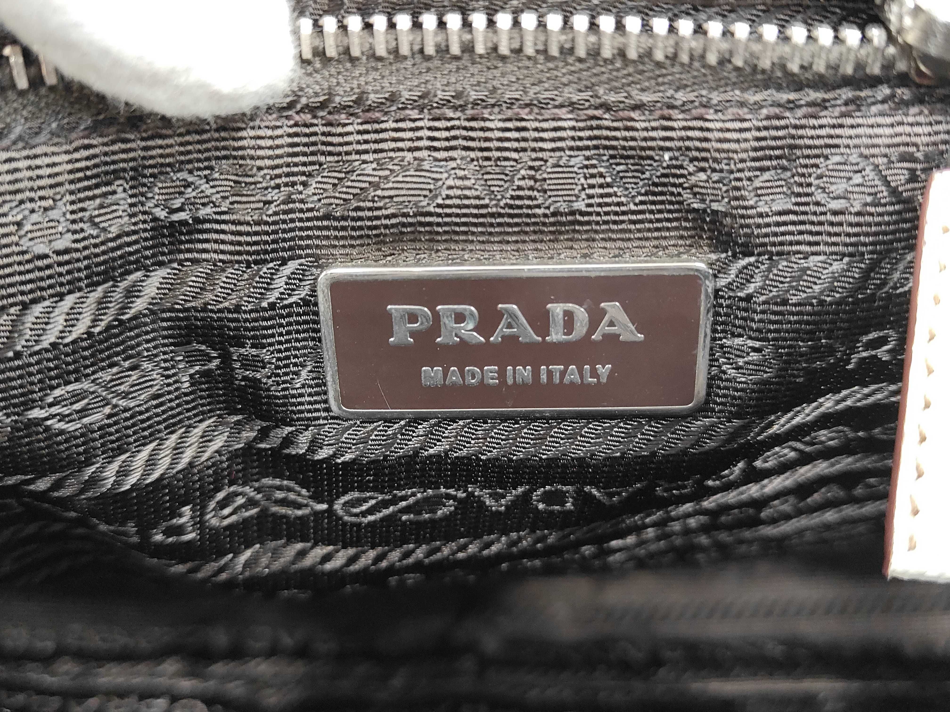 Saffiano Leather Handbag with Triangle Logo — view 9