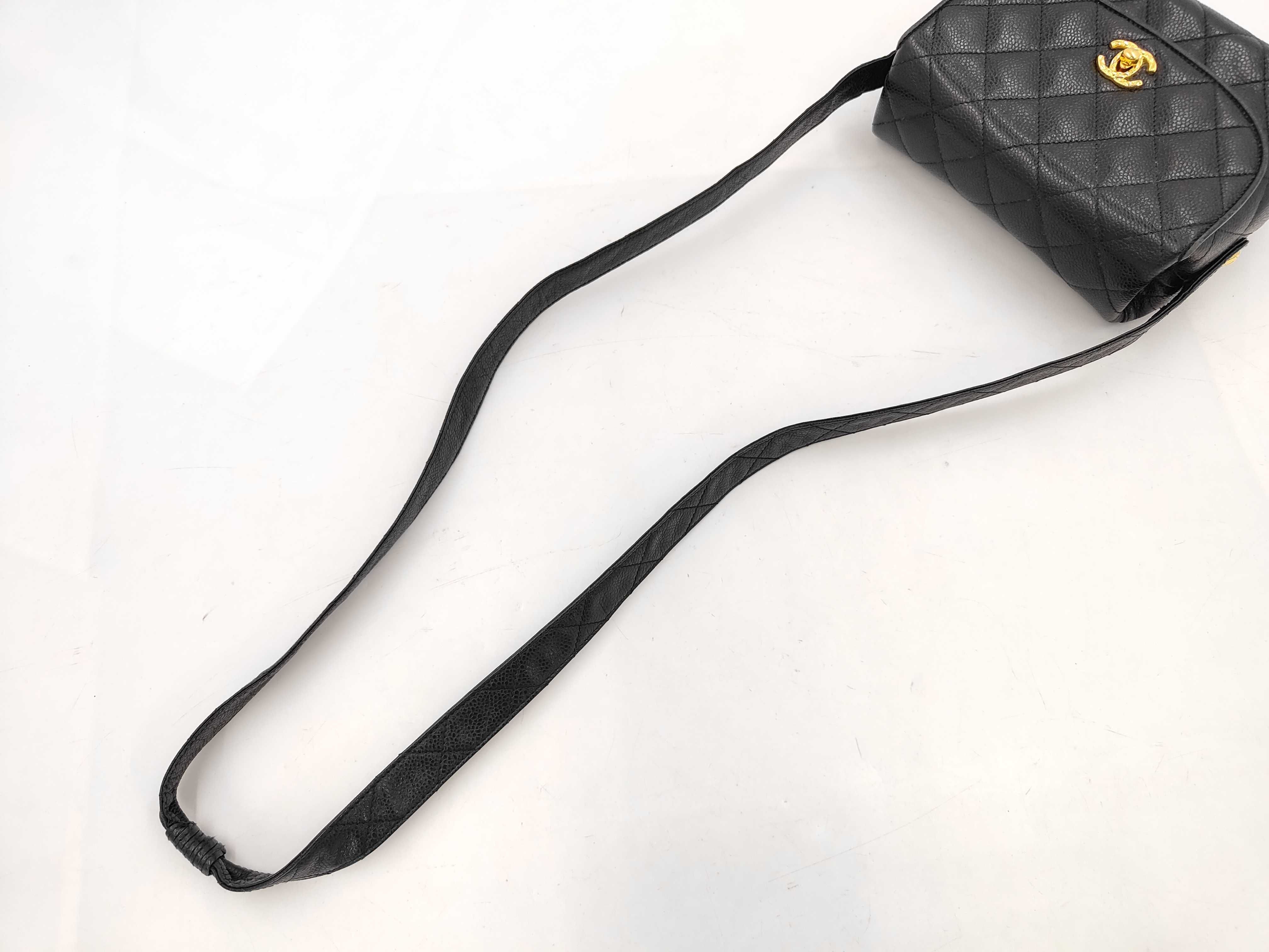 Round Flap Caviar Skin Shoulder Bag (Series 2) — view 5