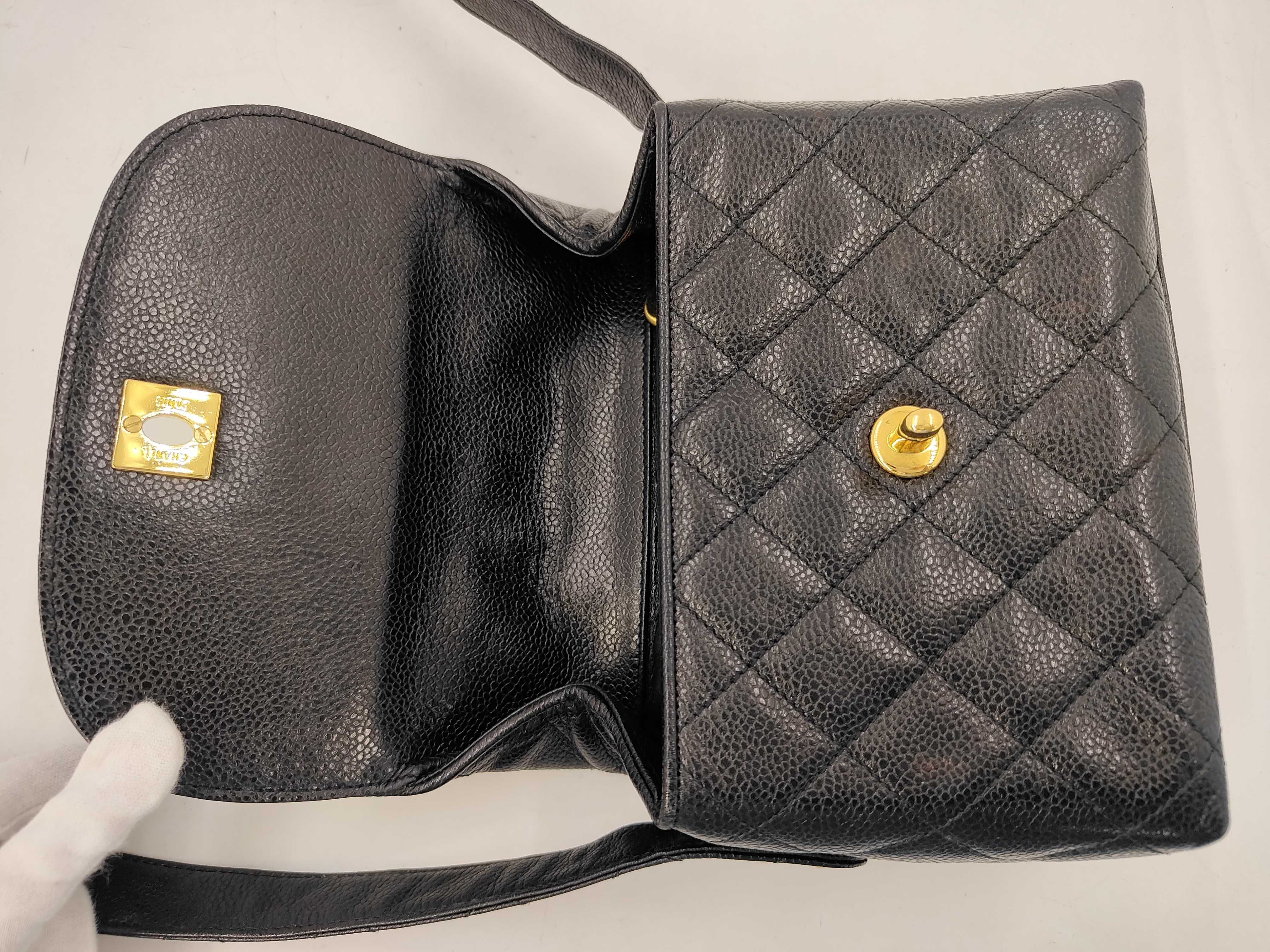 Round Flap Caviar Skin Shoulder Bag (Series 2) — view 8
