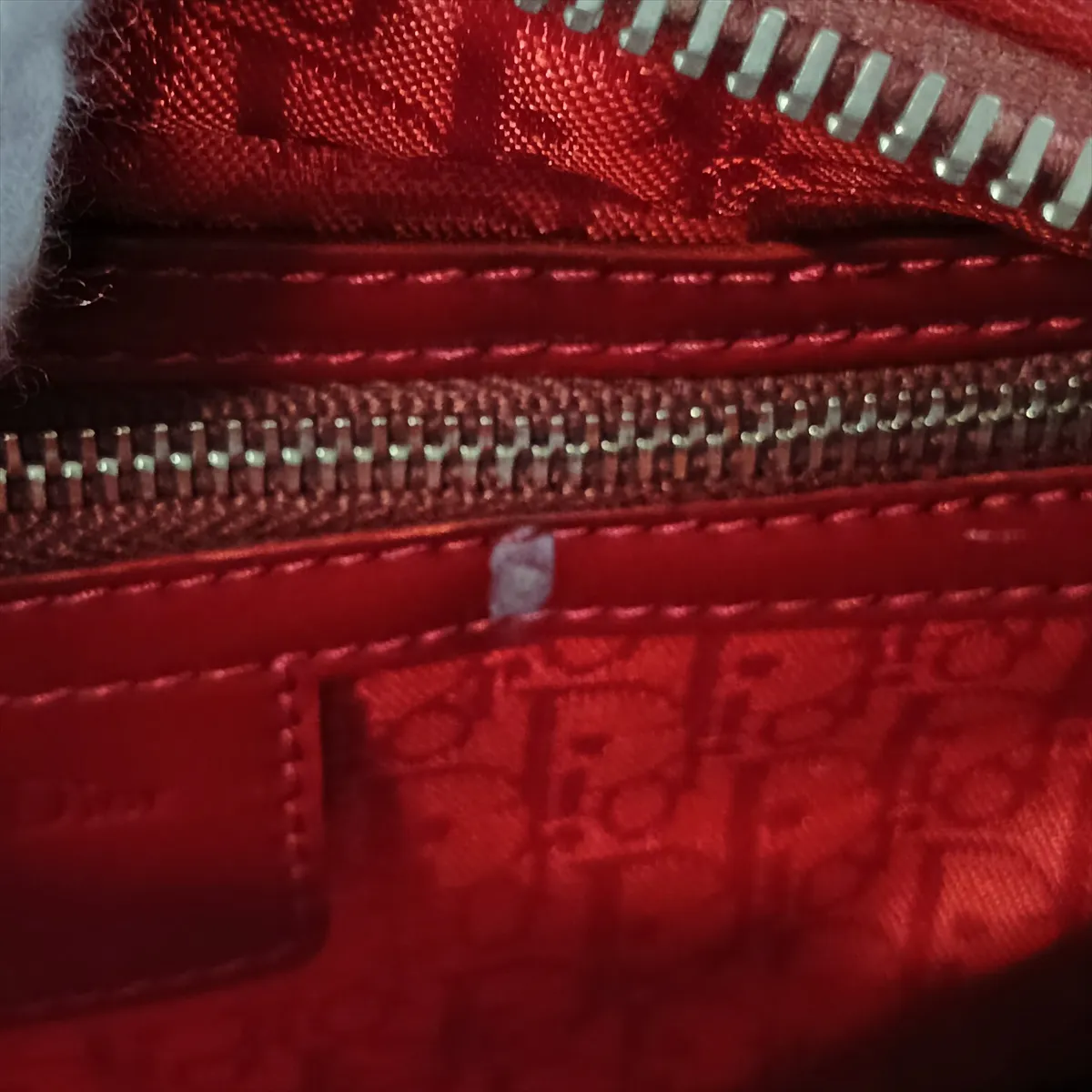 Cannage Lady Dior Patent Leather 2-Way Handbag, Red — view 13