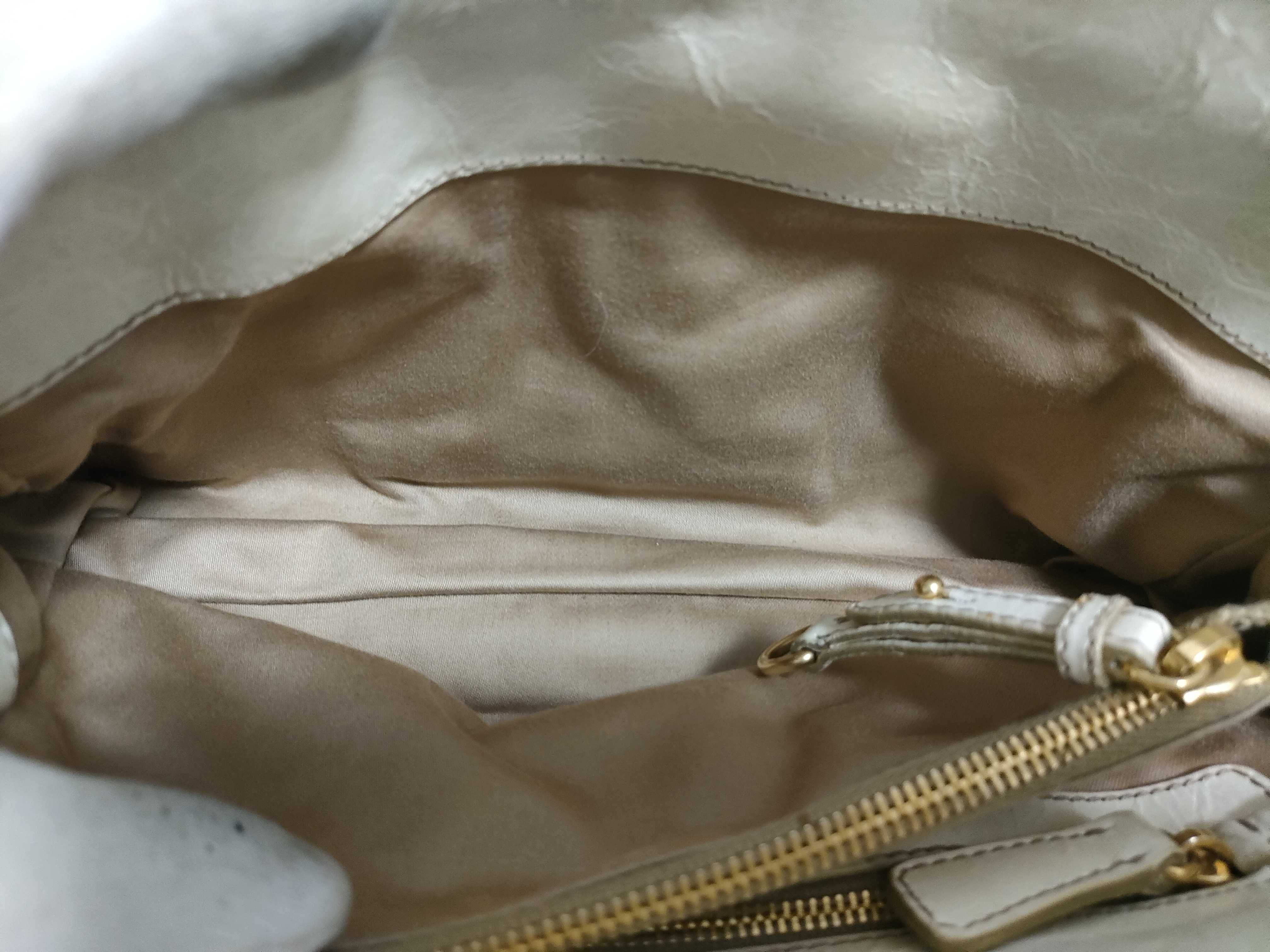 Leather Handbag White Shoulder Bag — view 12