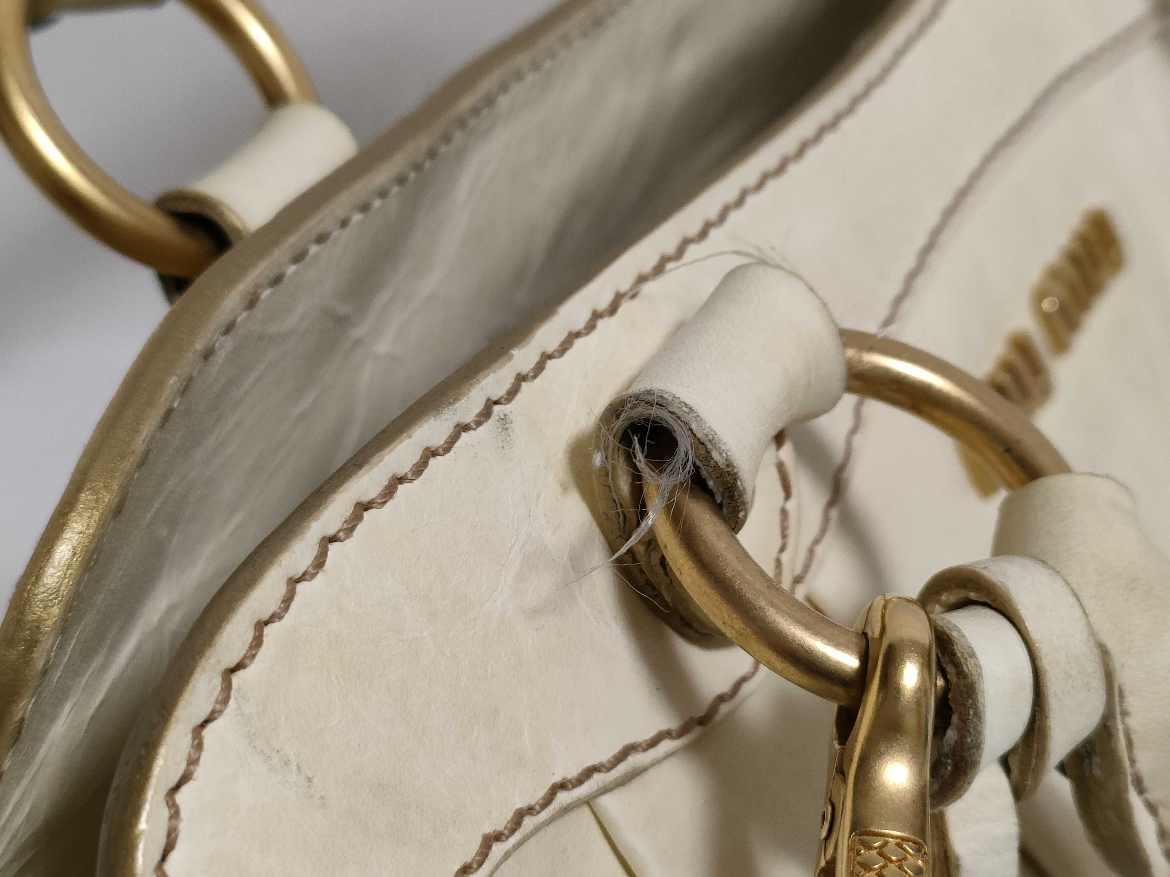 Leather Handbag White Shoulder Bag — view 6