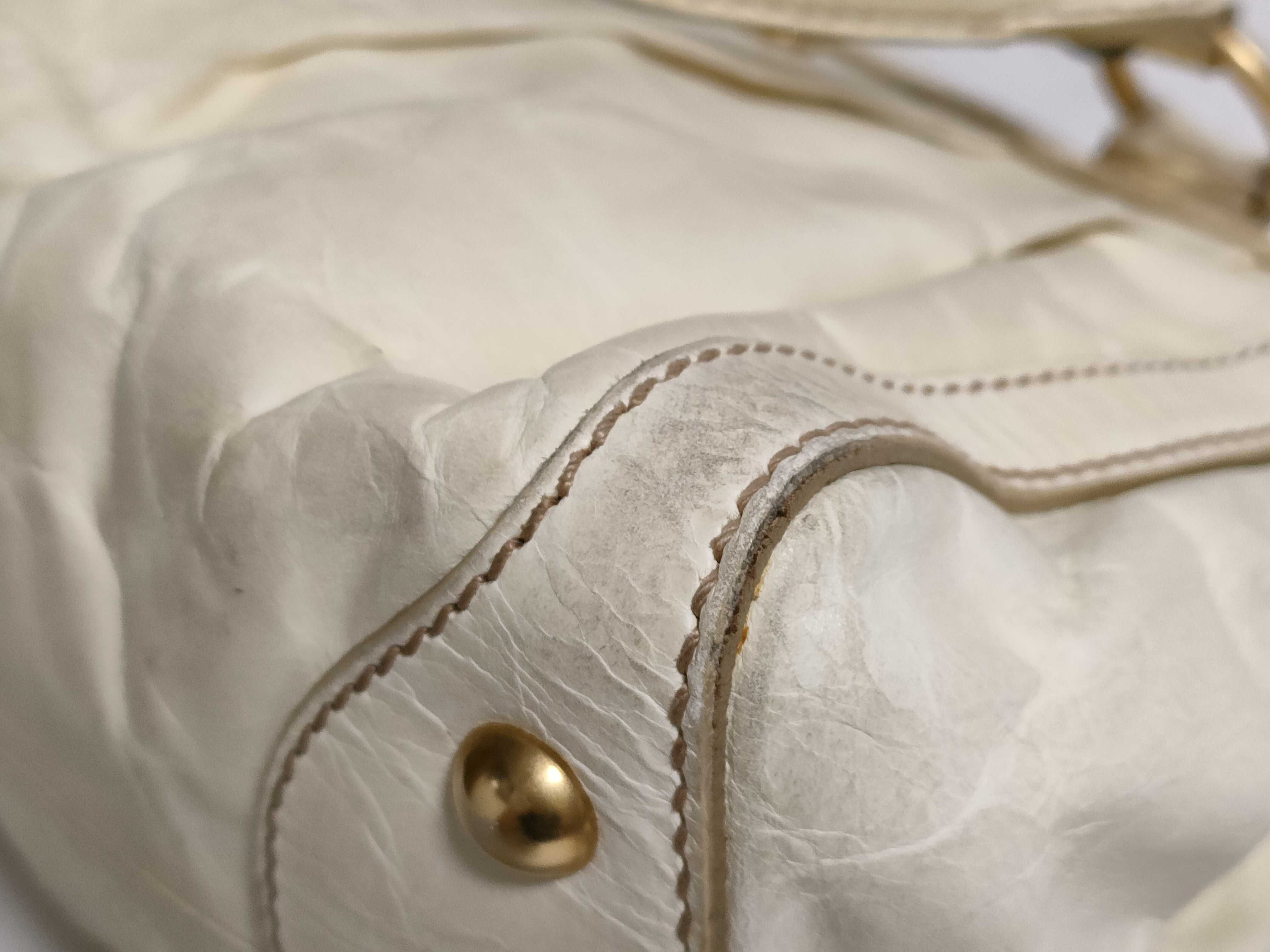 Leather Handbag White Shoulder Bag — view 8