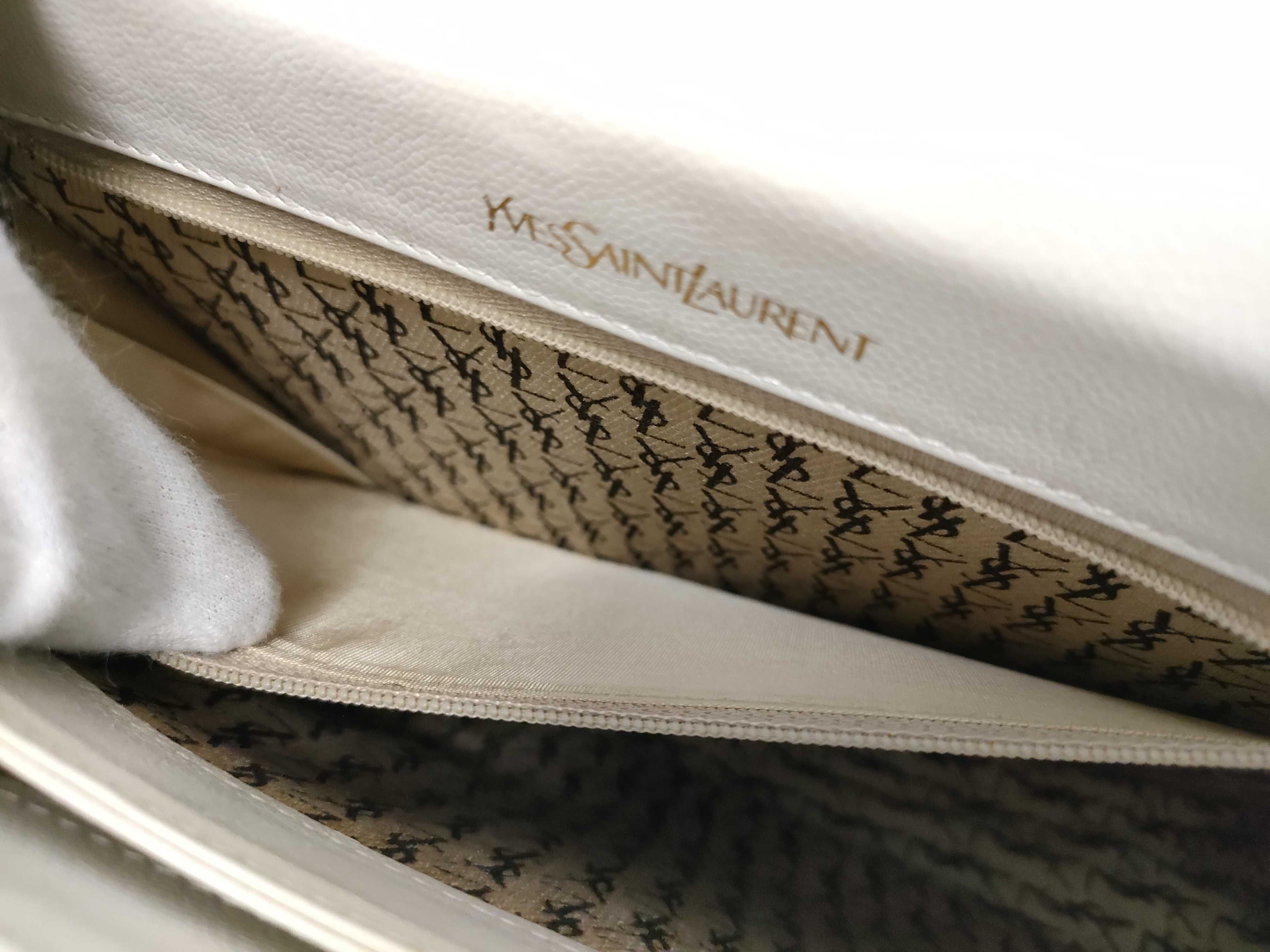 Leather YSL Logo Shoulder Bag — view 14