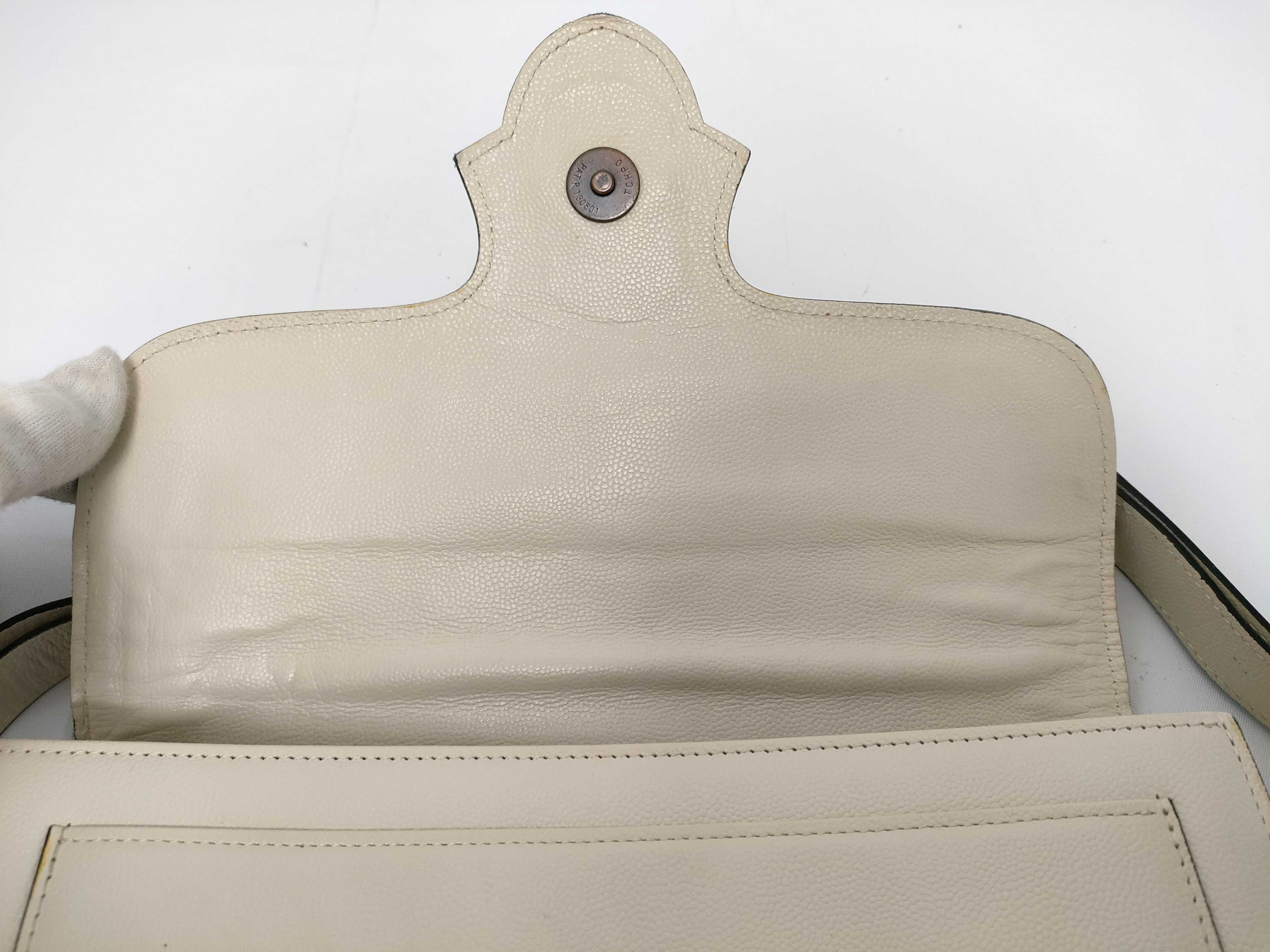 Leather YSL Logo Shoulder Bag — view 8