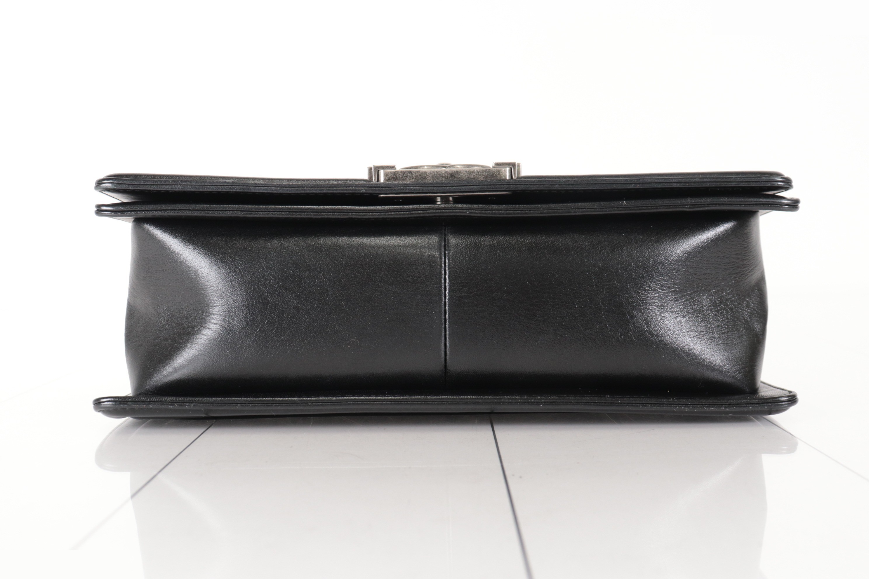 Boy Chanel Lambskin Chain Shoulder Bag, Silver Hardware, Series 20s — view 7