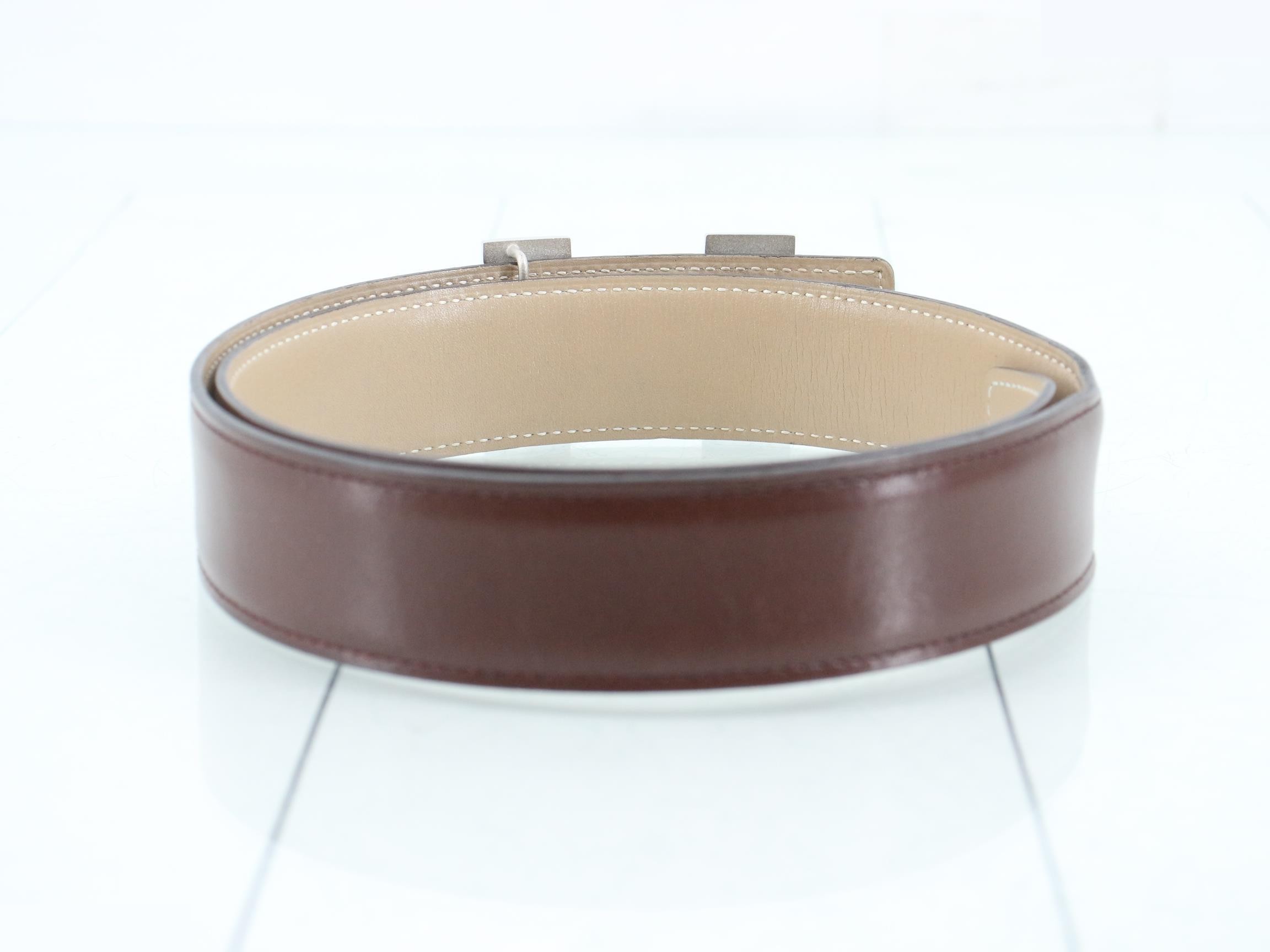 Constance H-belt, reversible, brown x beige — view 2