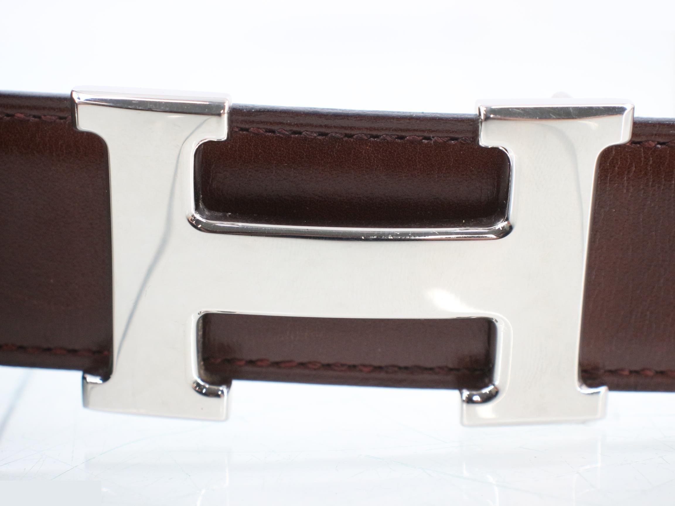 Constance H-belt, reversible, brown x beige — view 3