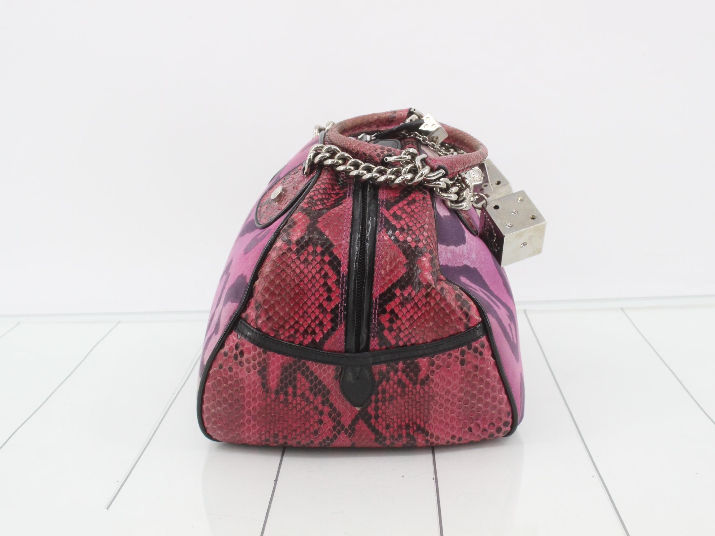 Gambler Dice Bowler Canvas x Snakeskin Pink x Multicolor — view 4