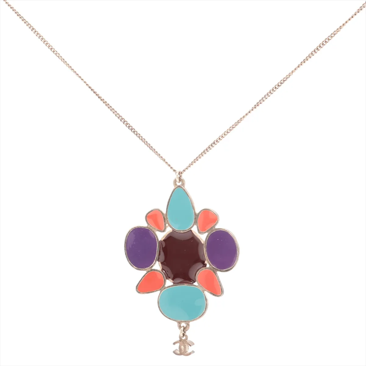Coco Mark 07A Necklace GP x Colored Stone Gold x Multicolor — view 2