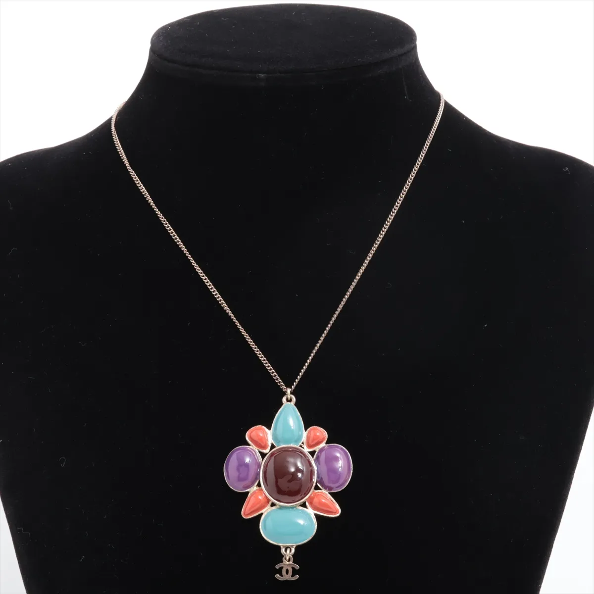Coco Mark 07A Necklace GP x Colored Stone Gold x Multicolor — view 5