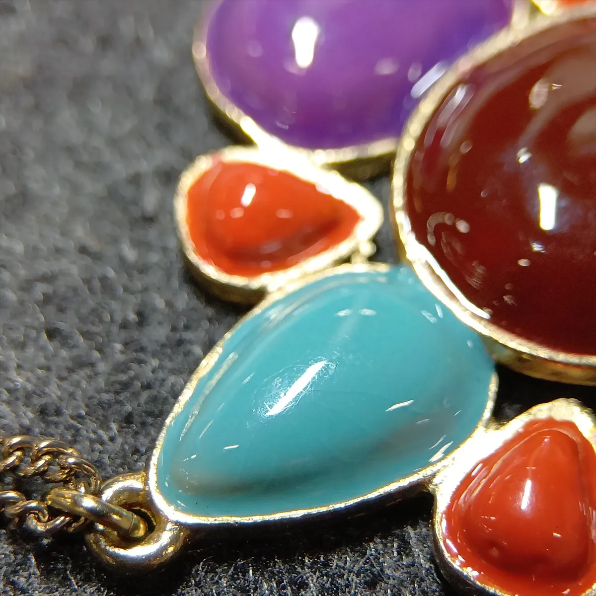 Coco Mark 07A Necklace GP x Colored Stone Gold x Multicolor — view 8