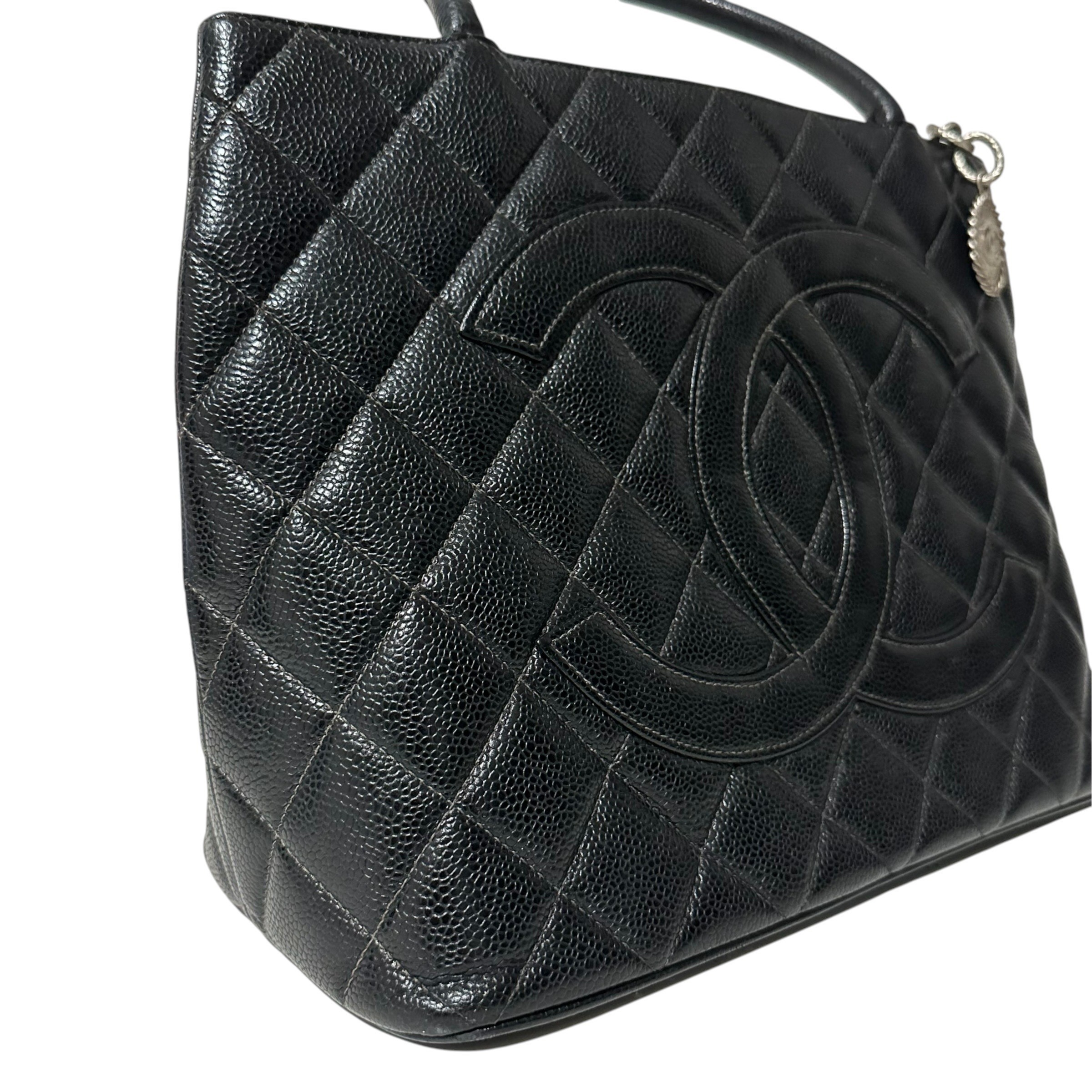 Matelassé Tote Bag, Caviar Leather, Reissue, Coco Mark — view 2