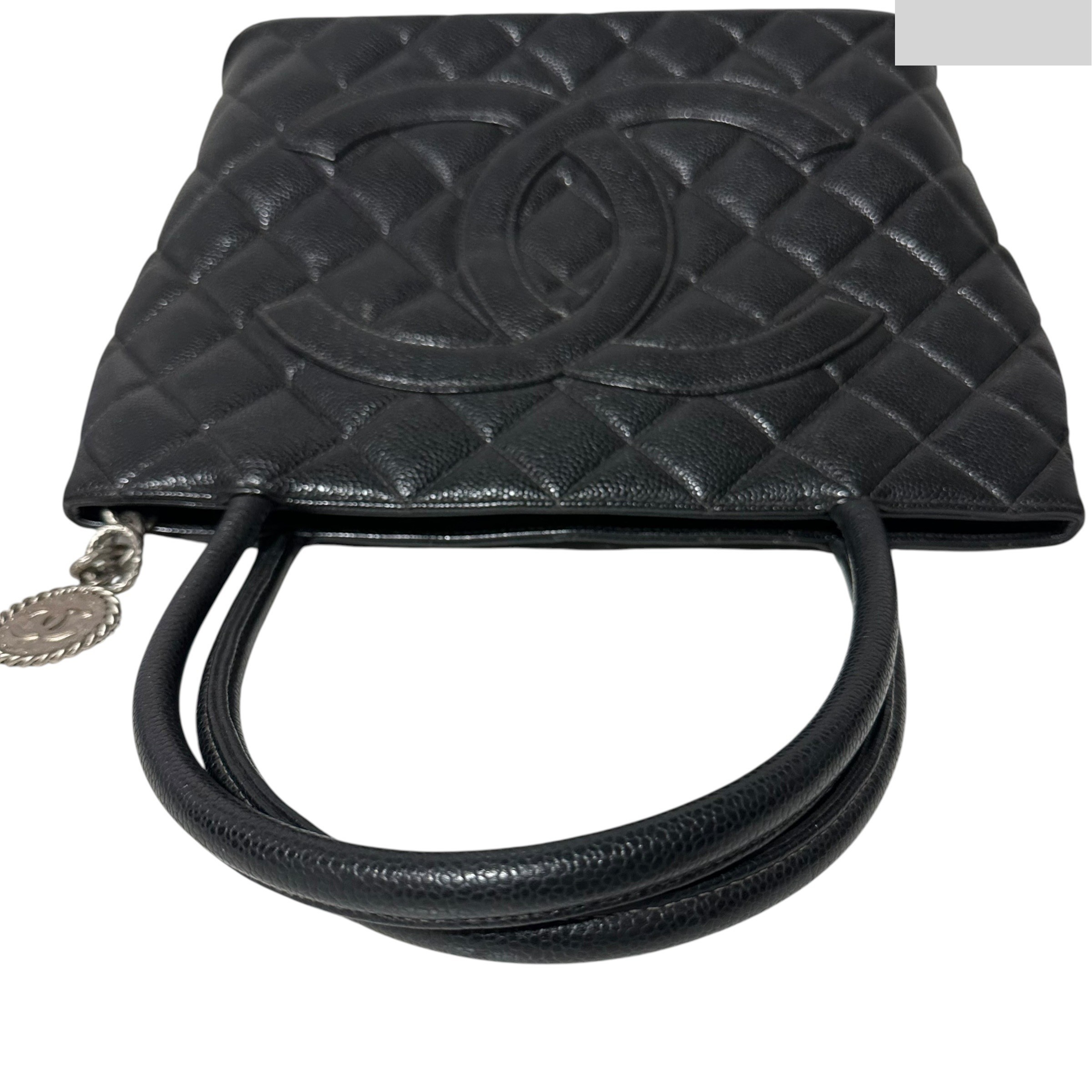 Matelassé Tote Bag, Caviar Leather, Reissue, Coco Mark — view 6