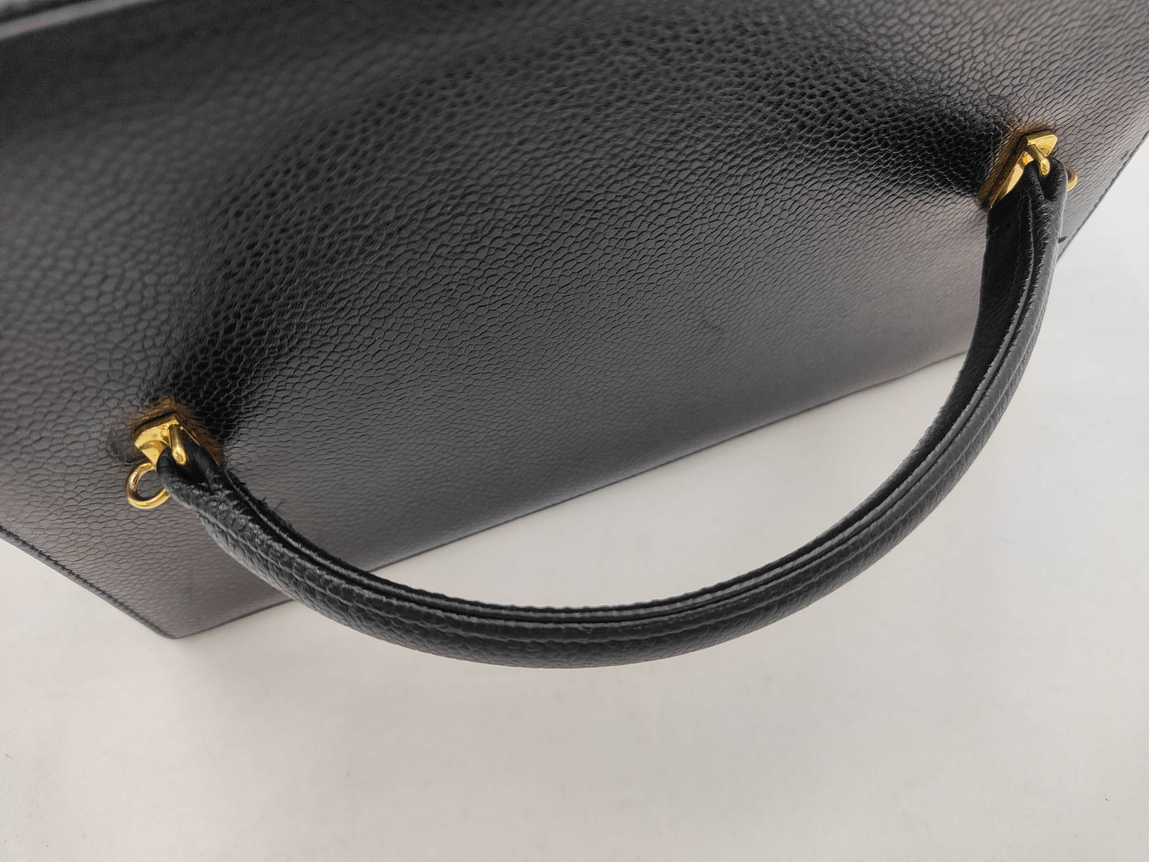 Caviar Skin Vanity Bag 2-Way Handbag Black Strap Series 3 Handbag — view 3
