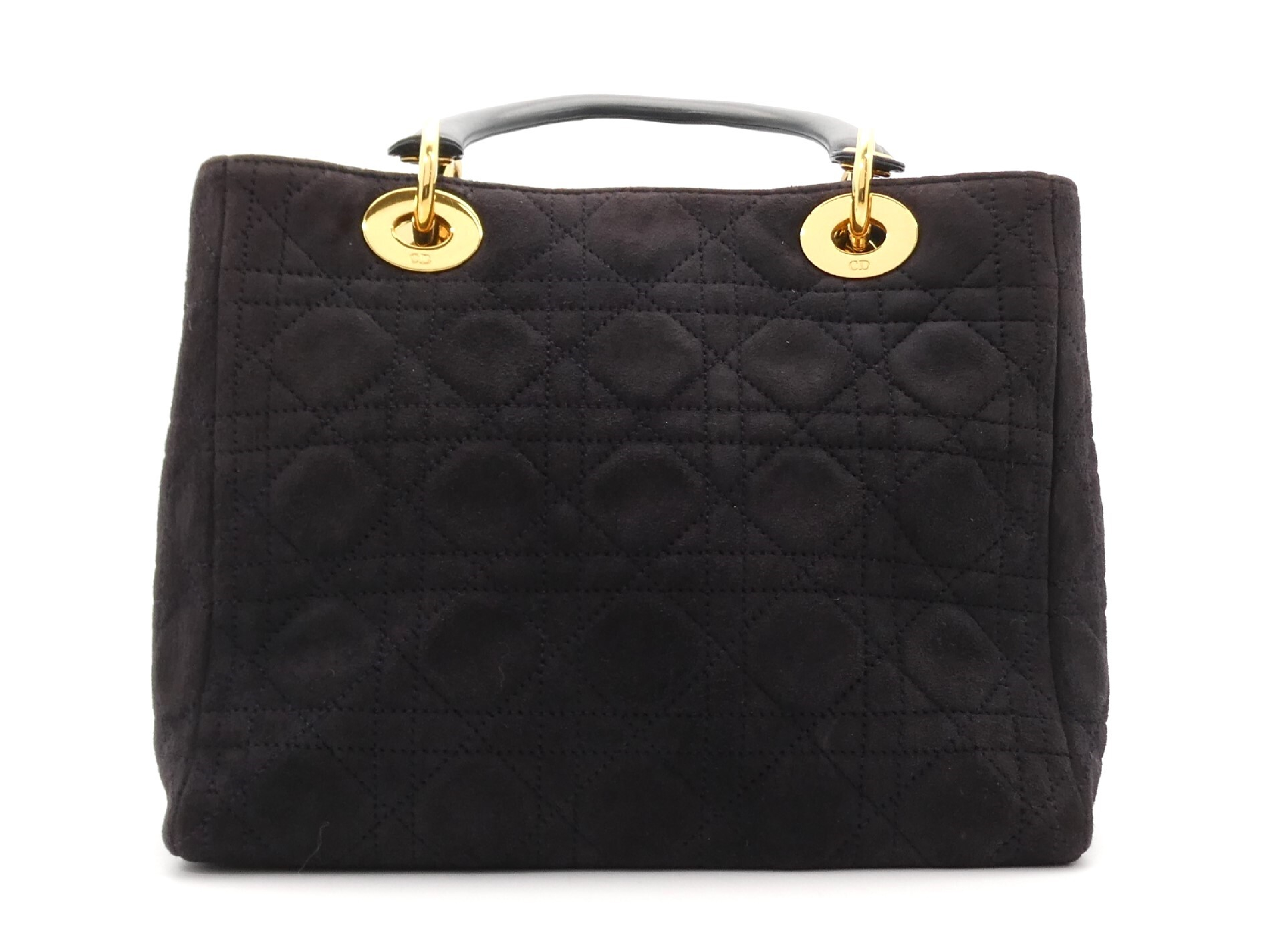 Lady Dior Cannage Suede Leather 2-Way Handbag — view 2