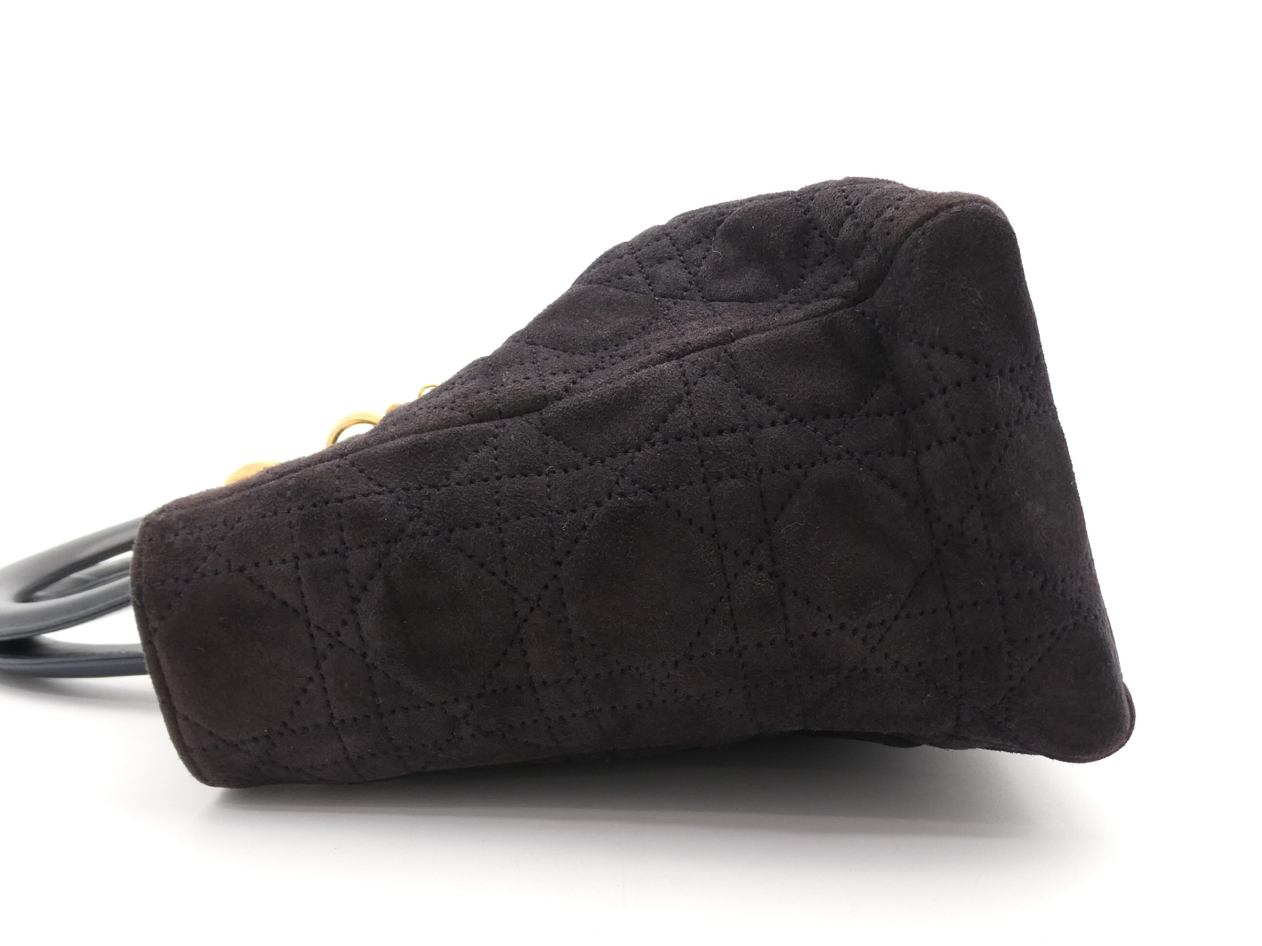 Lady Dior Cannage Suede Leather 2-Way Handbag — view 4