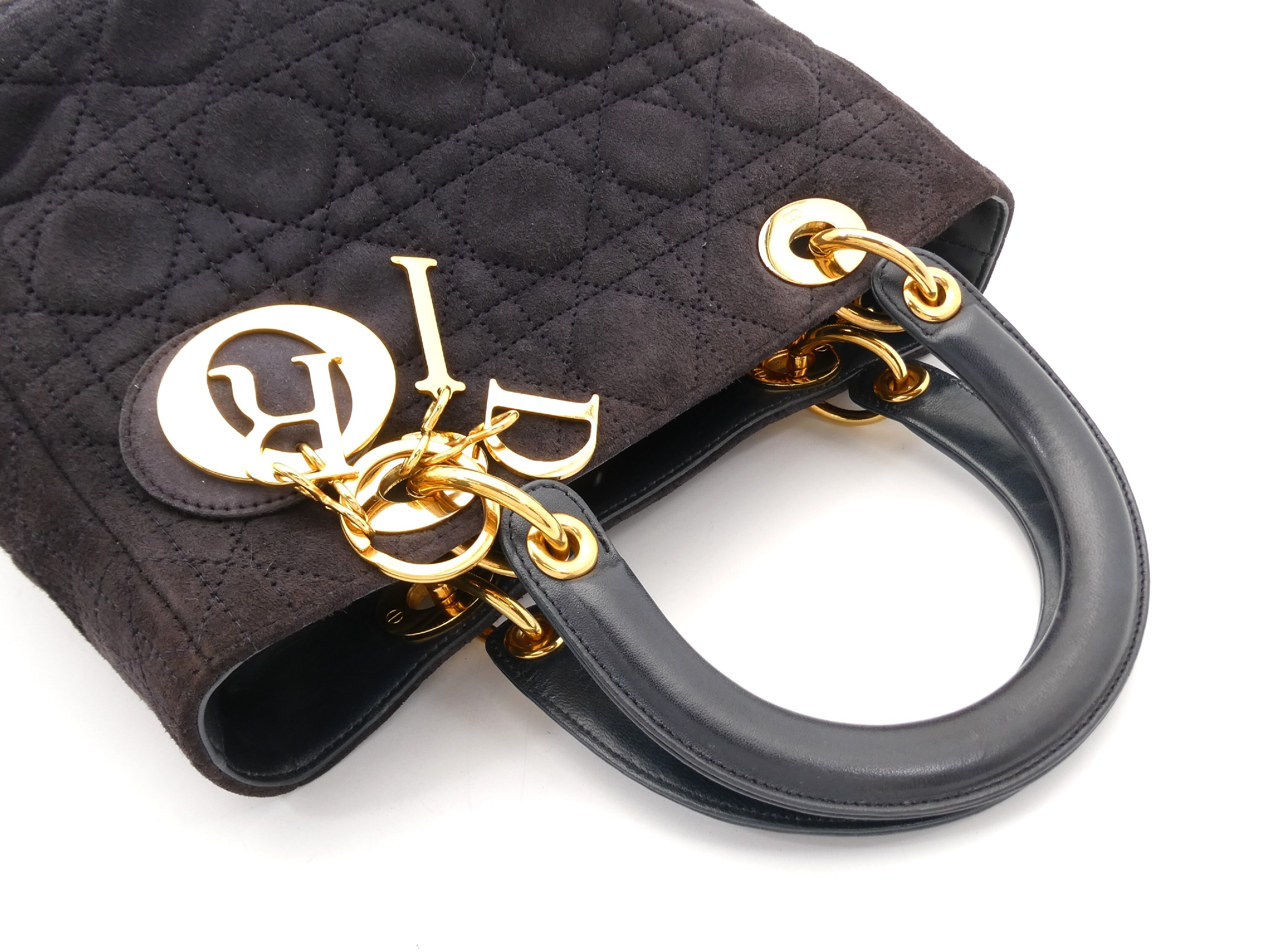 Lady Dior Cannage Suede Leather 2-Way Handbag — view 6
