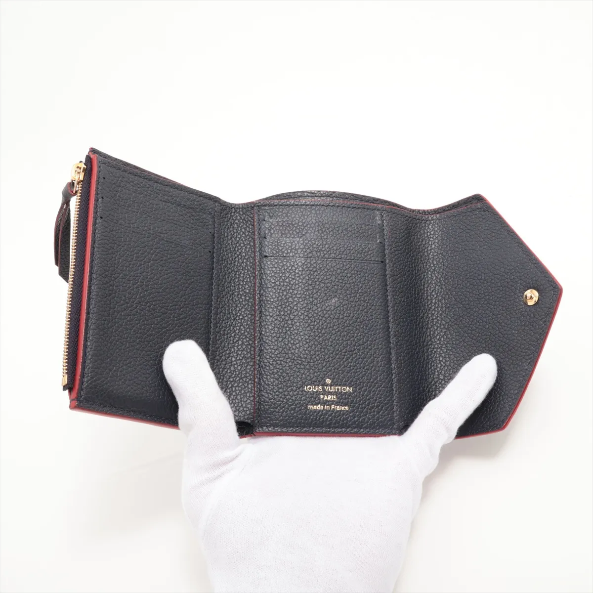 Empreinte Portefeuille Victorine M64577 Marine Rouge Compact Wallet RFID Reactive — view 4