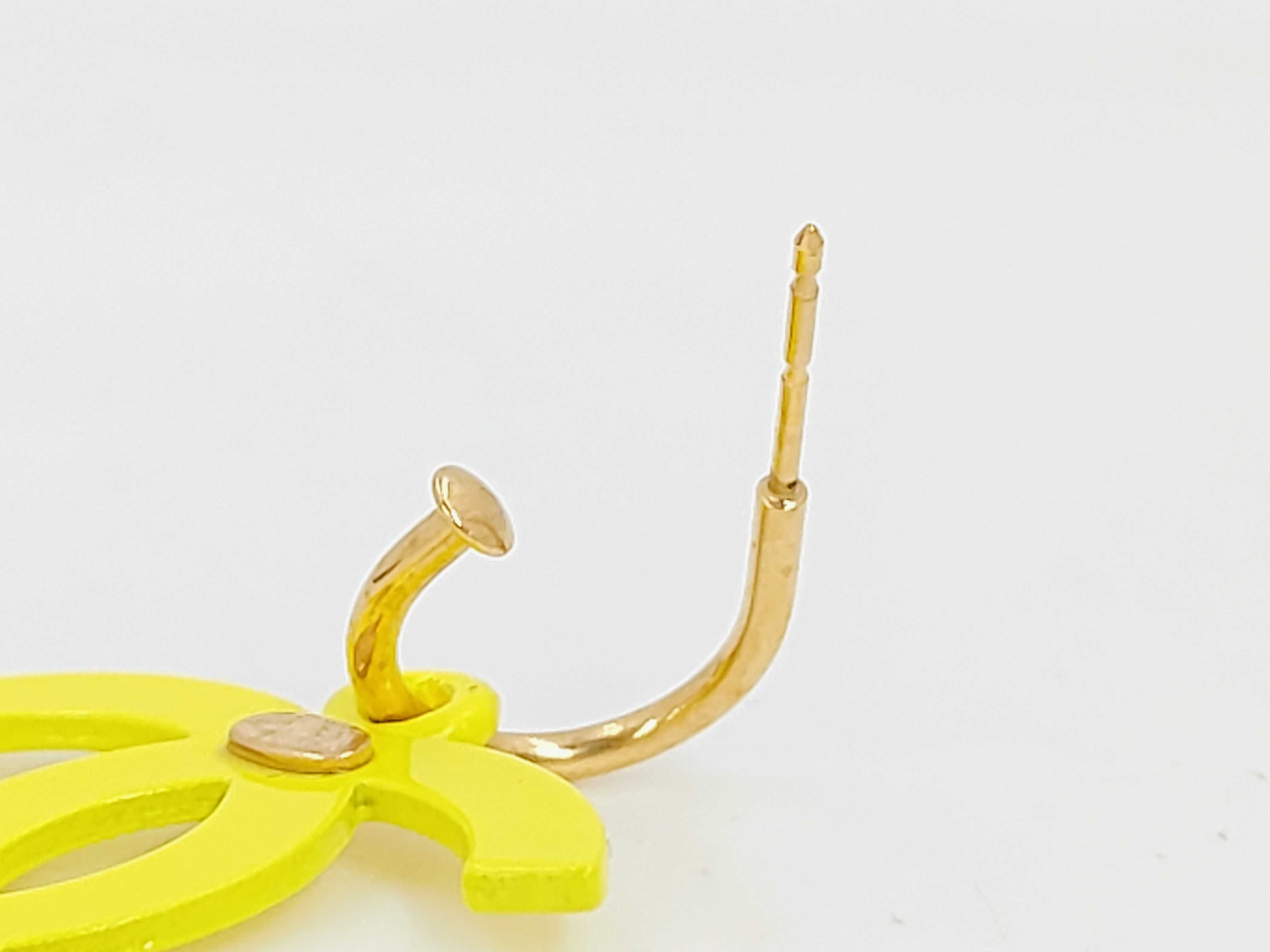 03S Coco Mark Earrings Yellow Earrings — view 5
