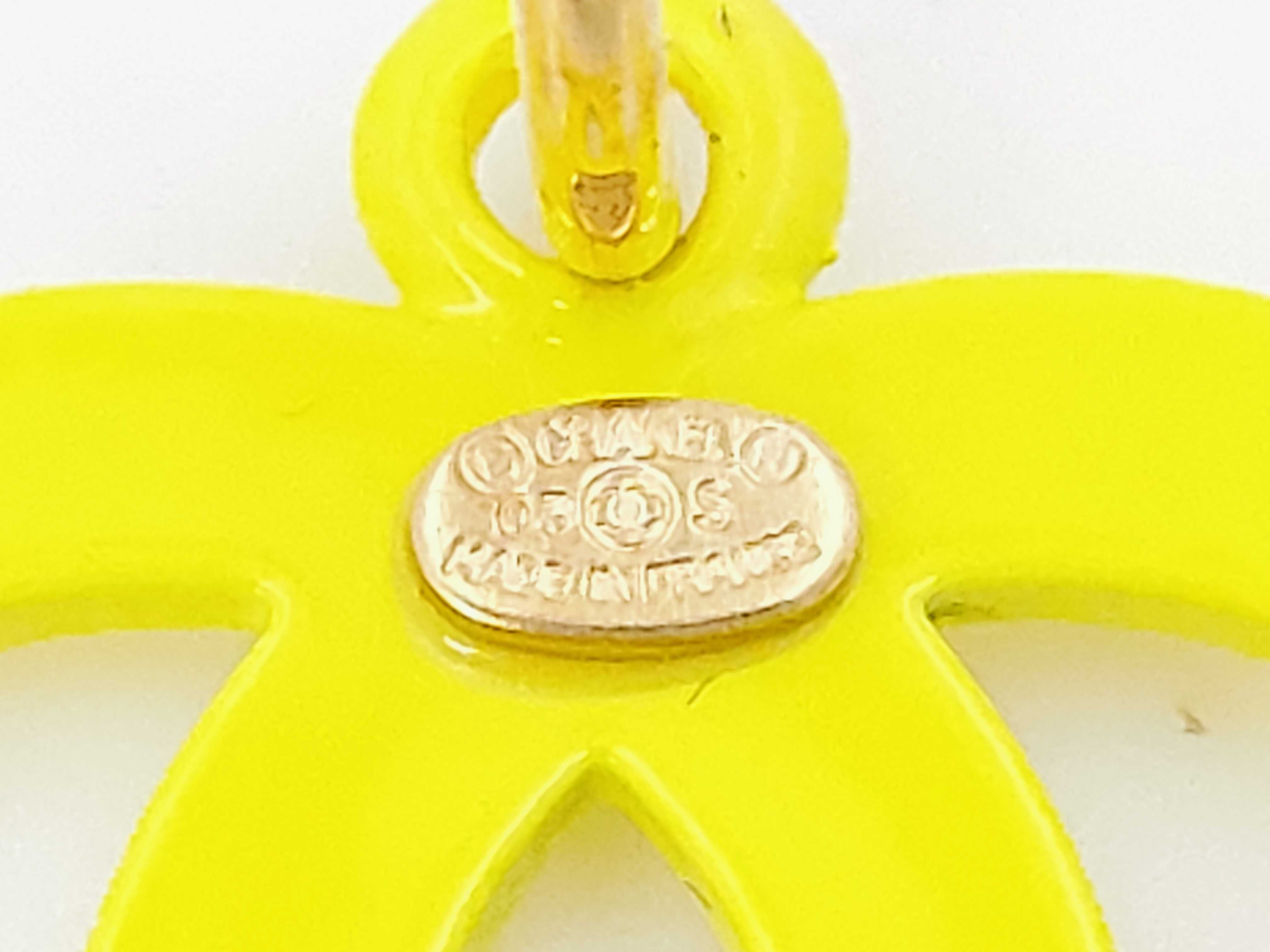 03S Coco Mark Earrings Yellow Earrings — view 6