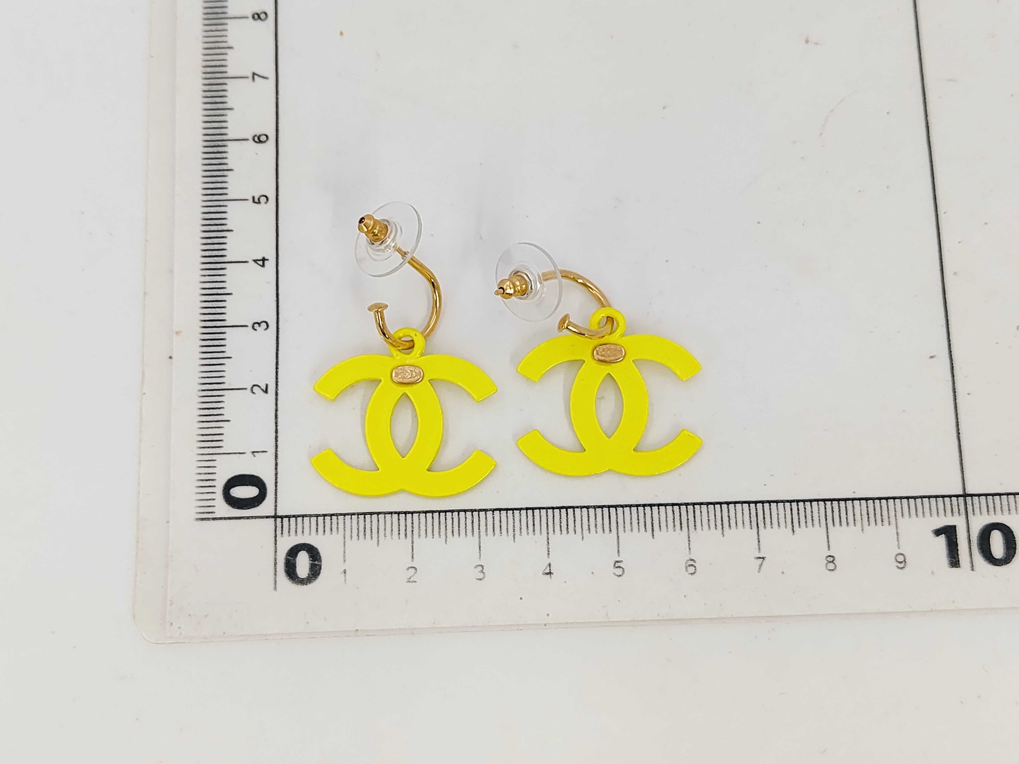 03S Coco Mark Earrings Yellow Earrings — view 8