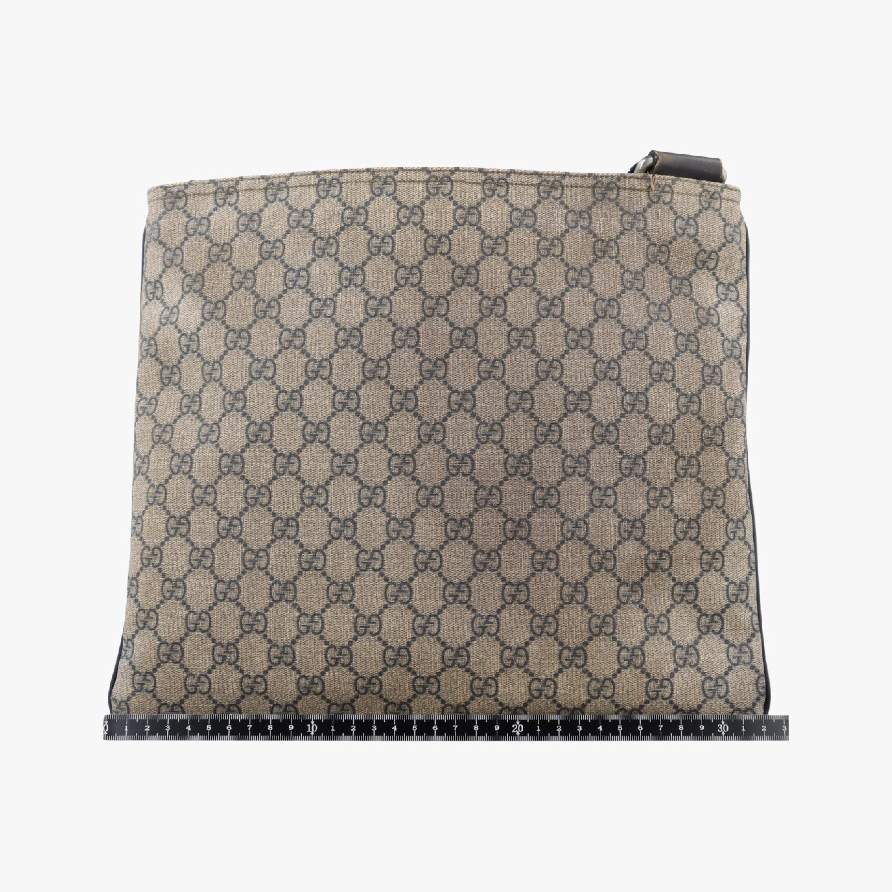 GG Plus GG Supreme Beige x Navy PVC Coated Canvas x Leather Shoulder Bag (Serial Number Unknown) 201446 — view 2
