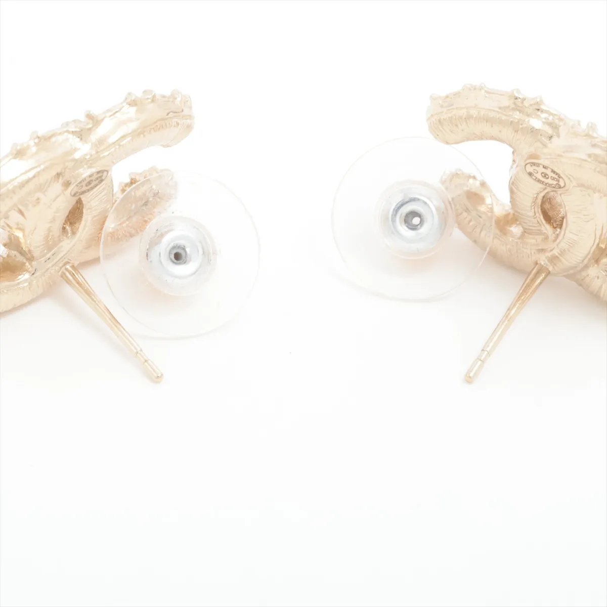 Coco Mark B20C Earrings (Pair) GP x Faux Pearl Gold. Shows signs of wear including — view 4