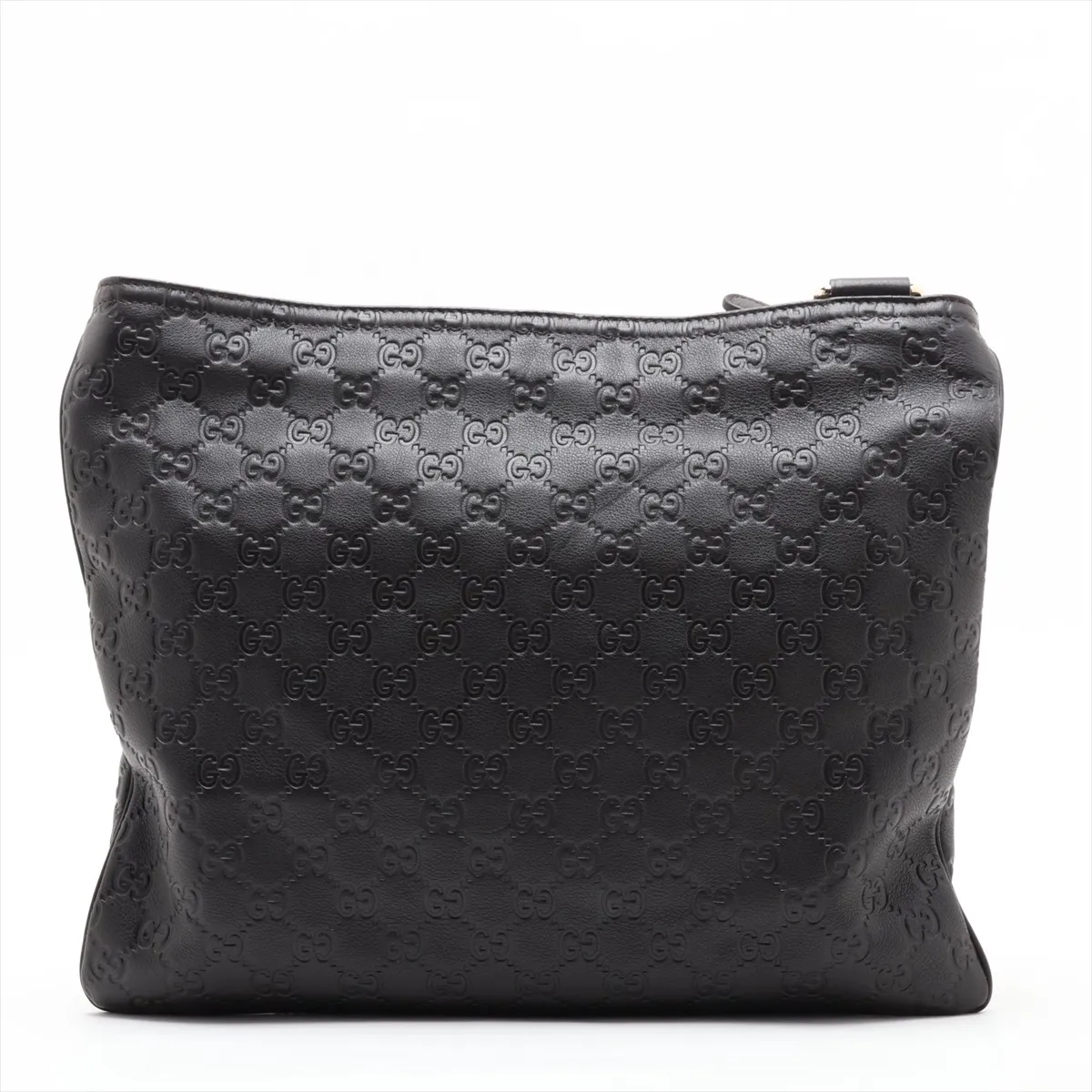 Guccissima 201446 Leather Shoulder Bag, Black — view 2