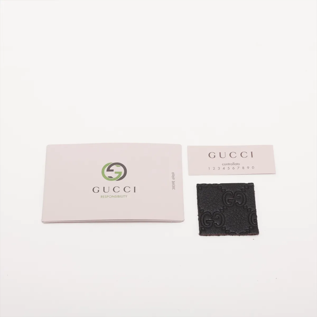 Guccissima 201446 Leather Shoulder Bag, Black — view 9