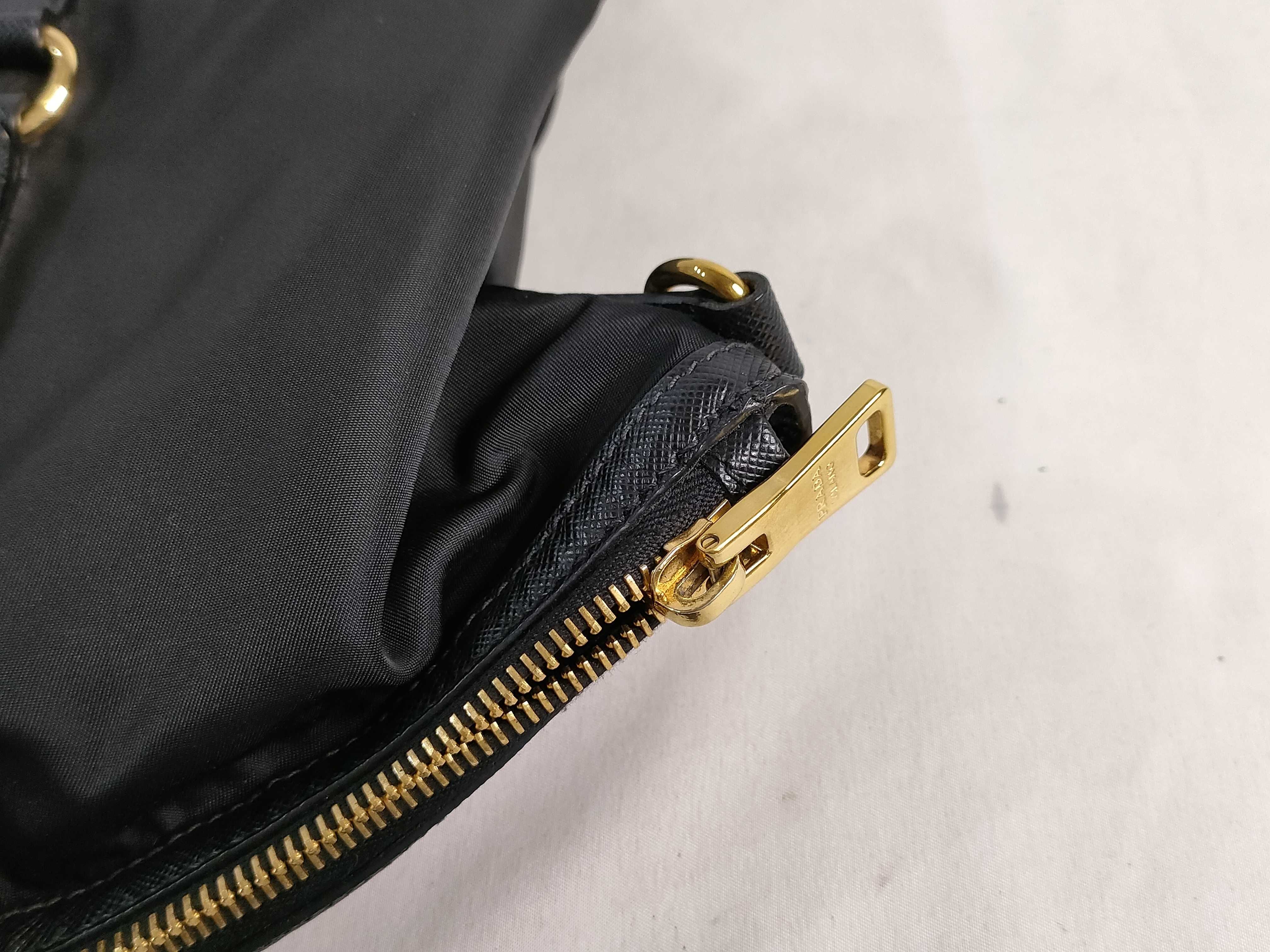 Nylon ID- Tessuto Nylon x Cowskin Tote bag Black 1BG253 Tote bag — view 14
