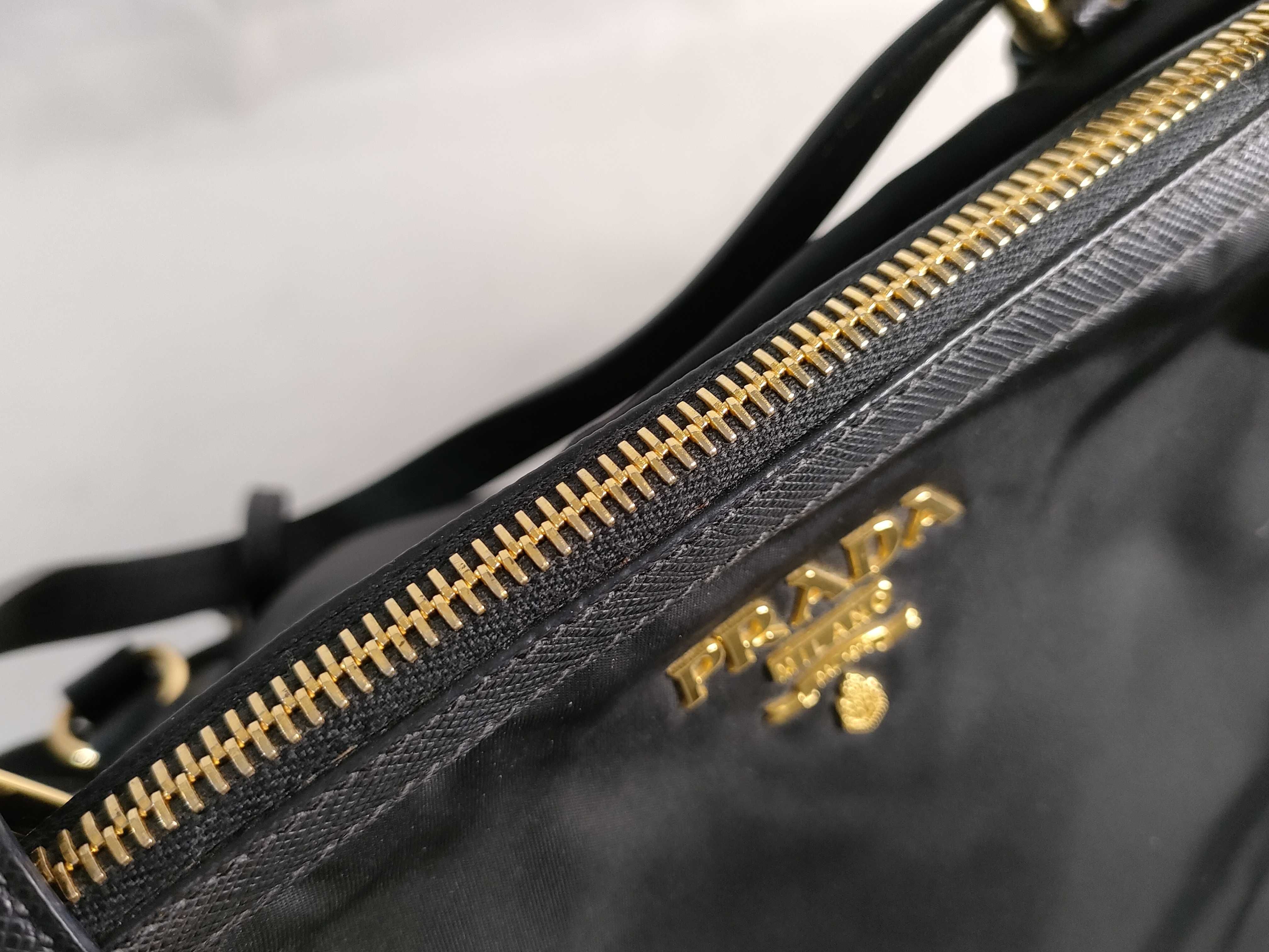 Nylon ID- Tessuto Nylon x Cowskin Tote bag Black 1BG253 Tote bag — view 9