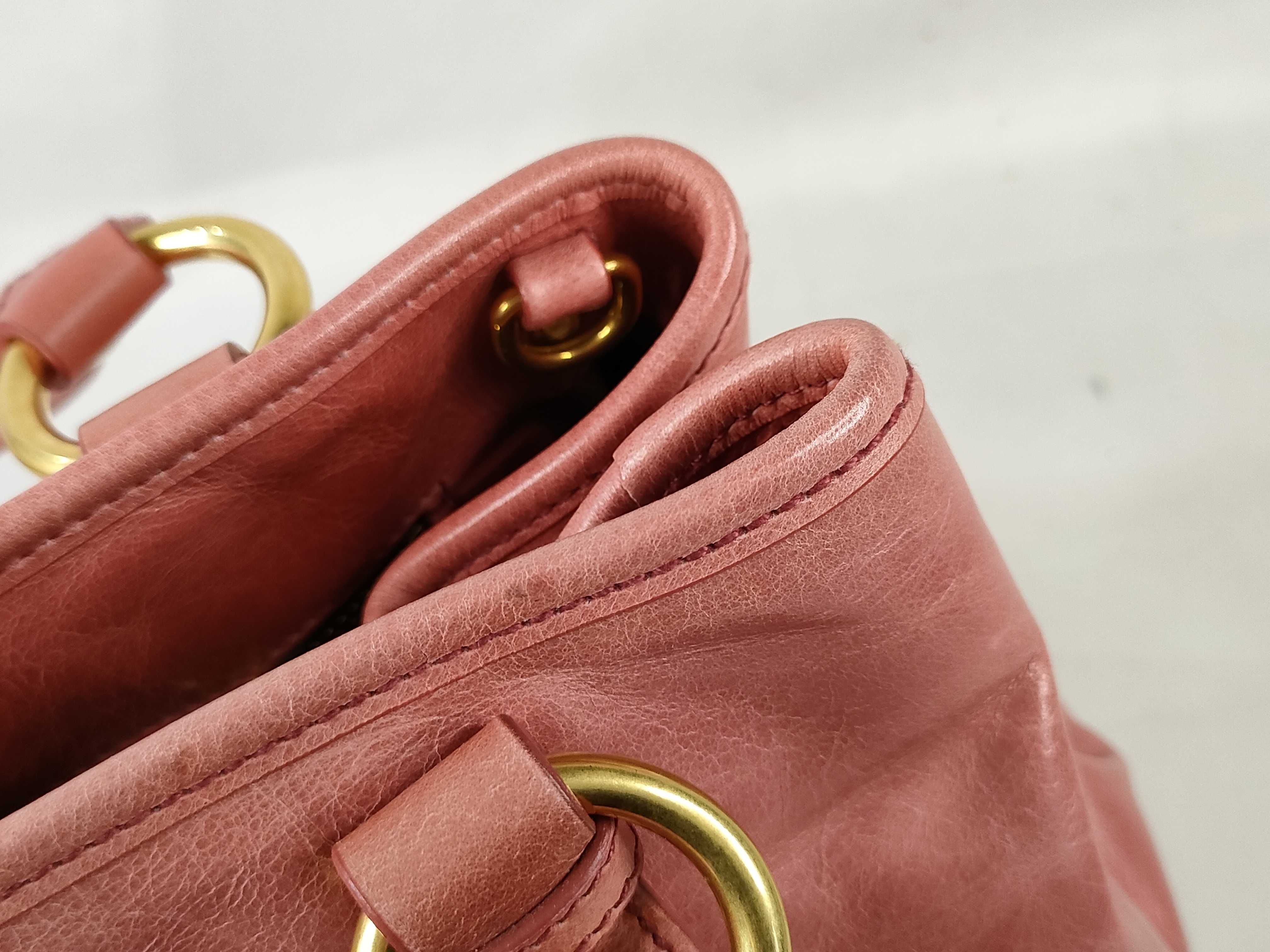 Pink 2-Way Leather Handbag — view 13