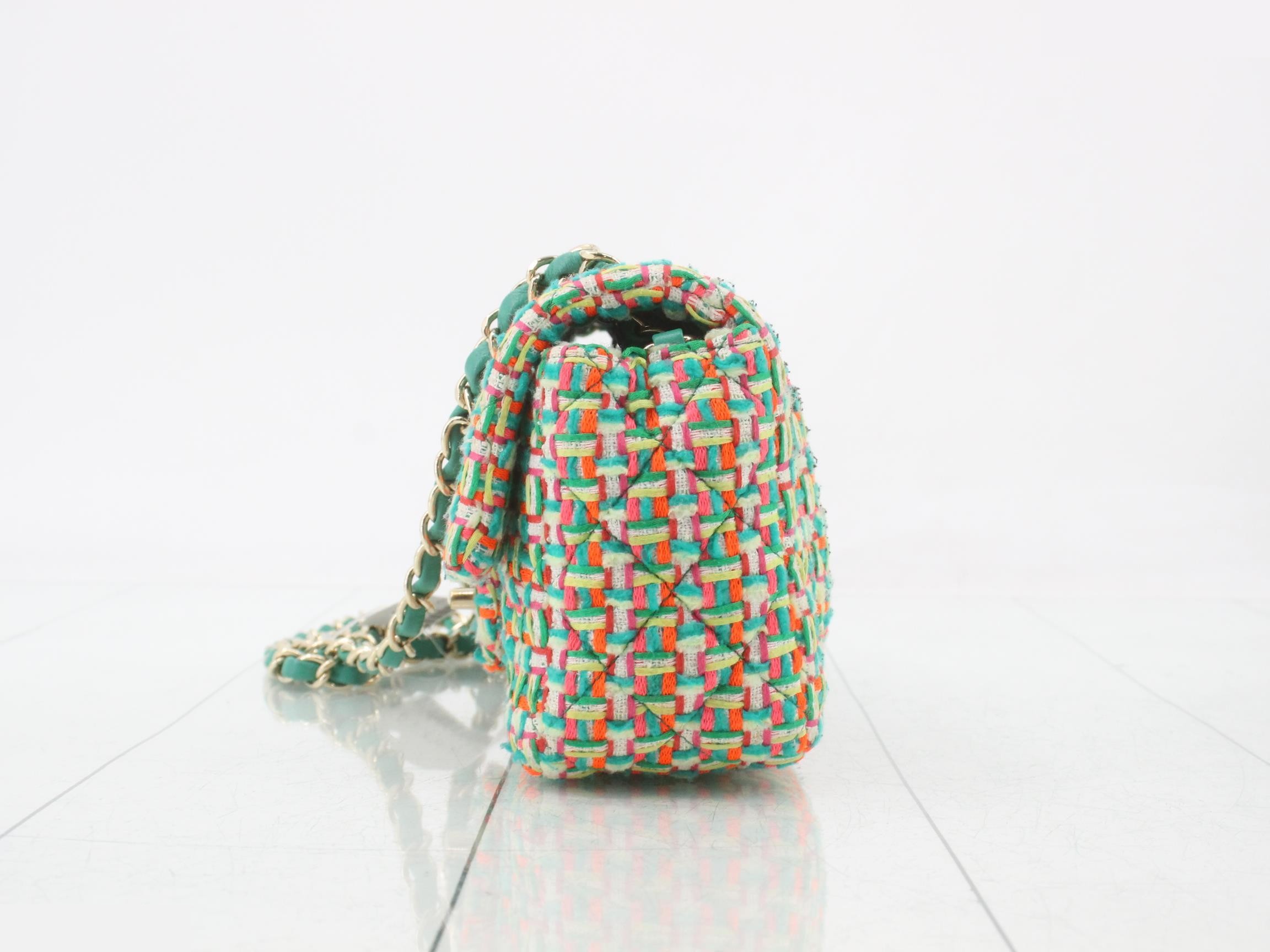 Tweed Mini Matelassé Shoulder Bag — view 3