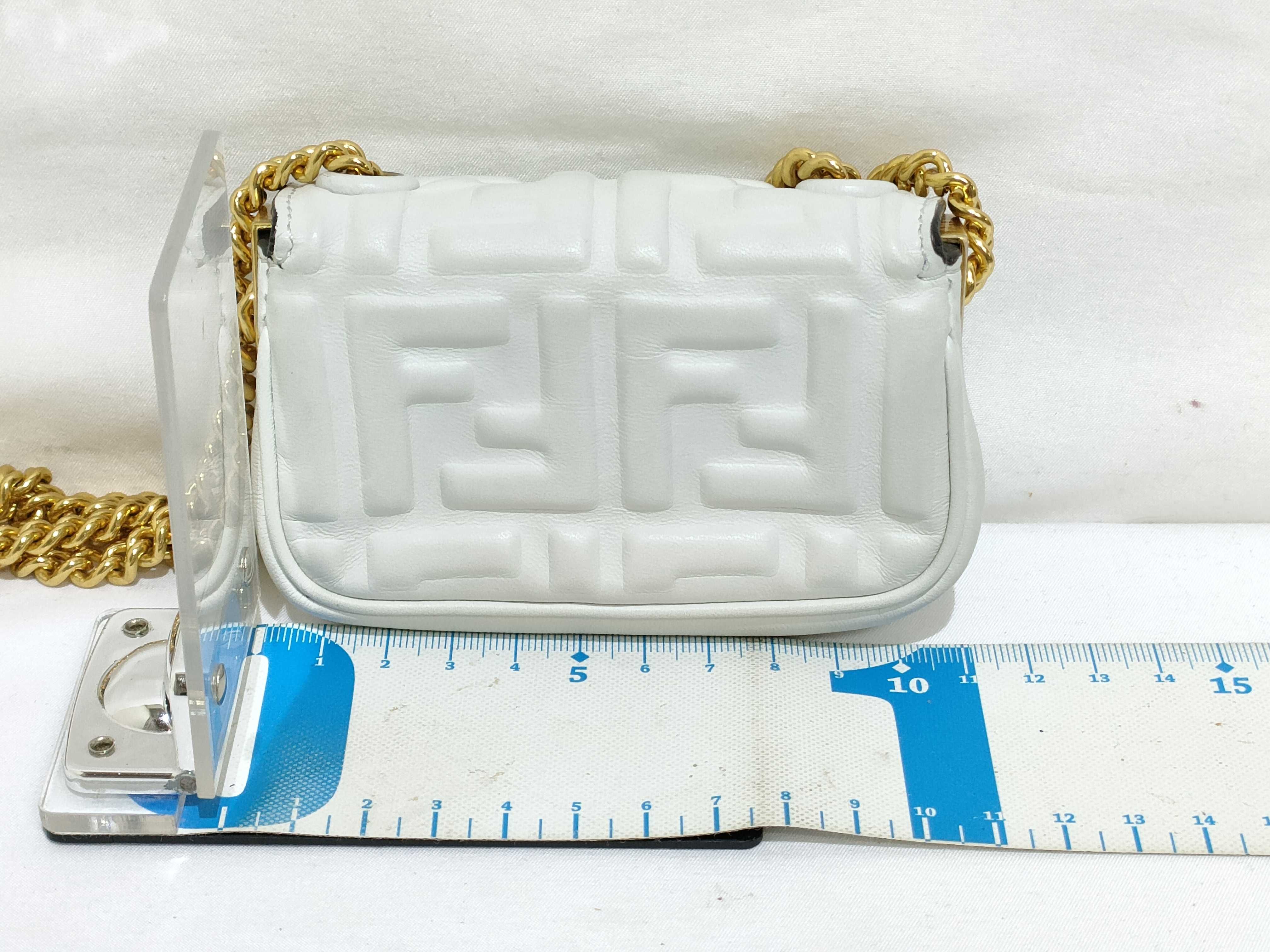 Zucca pattern white mini chain shoulder bag — view 2