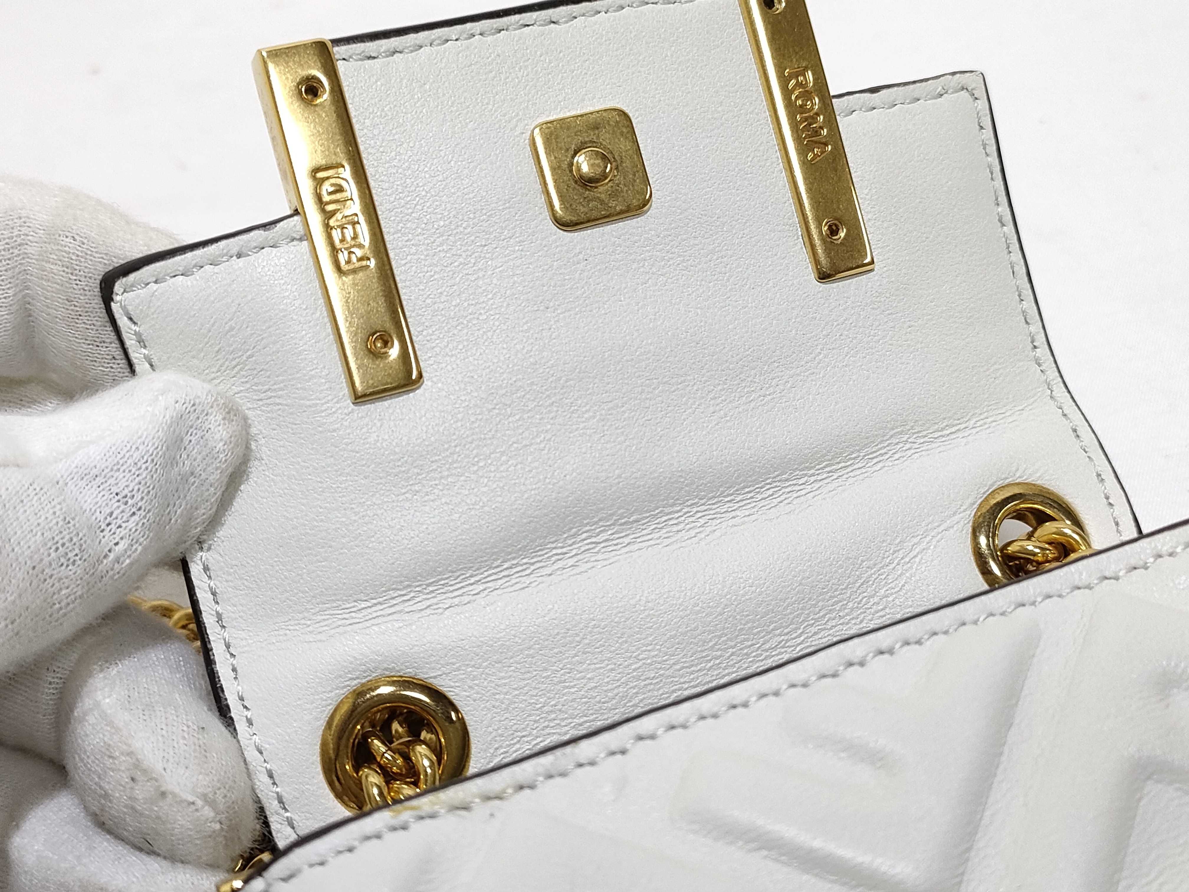 Zucca pattern white mini chain shoulder bag — view 11