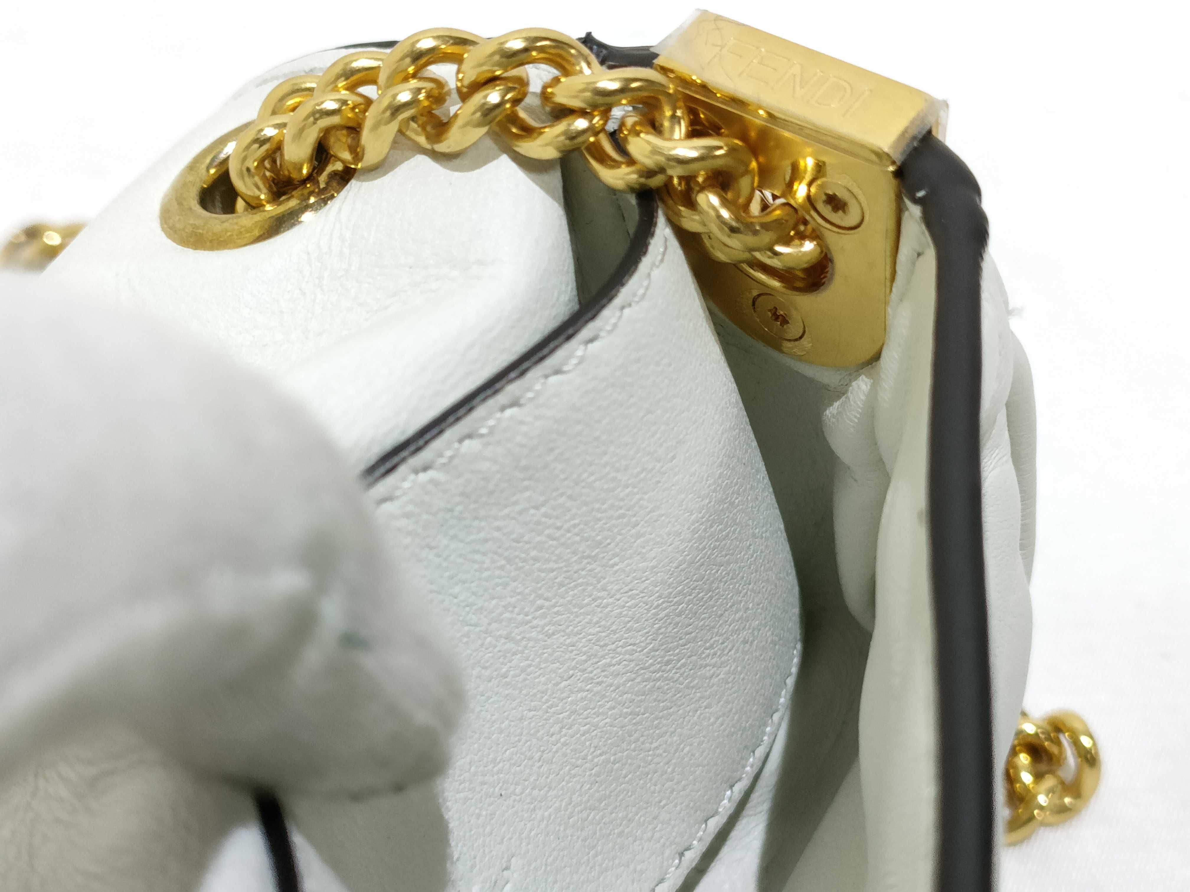 Zucca pattern white mini chain shoulder bag — view 12