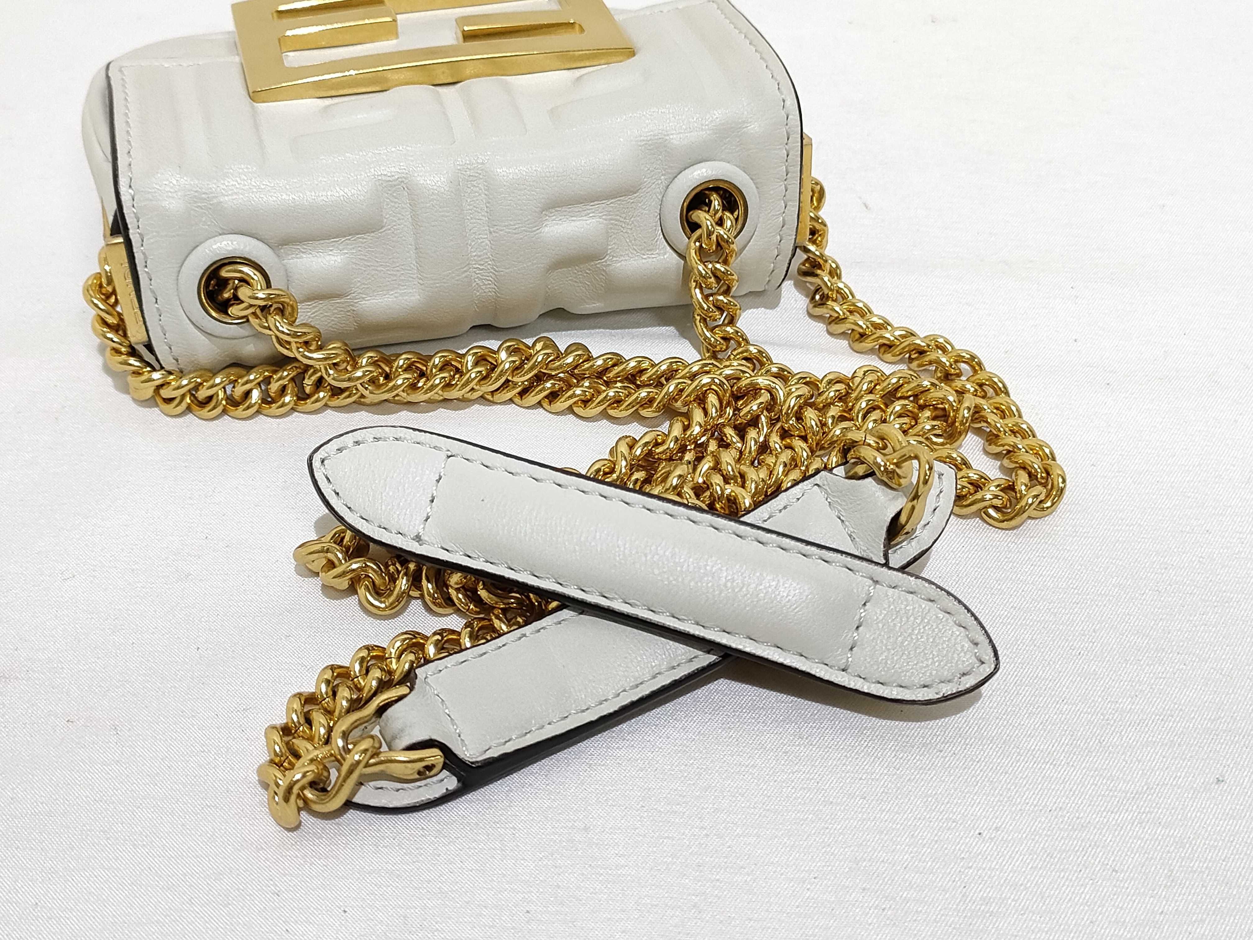 Zucca pattern white mini chain shoulder bag — view 3