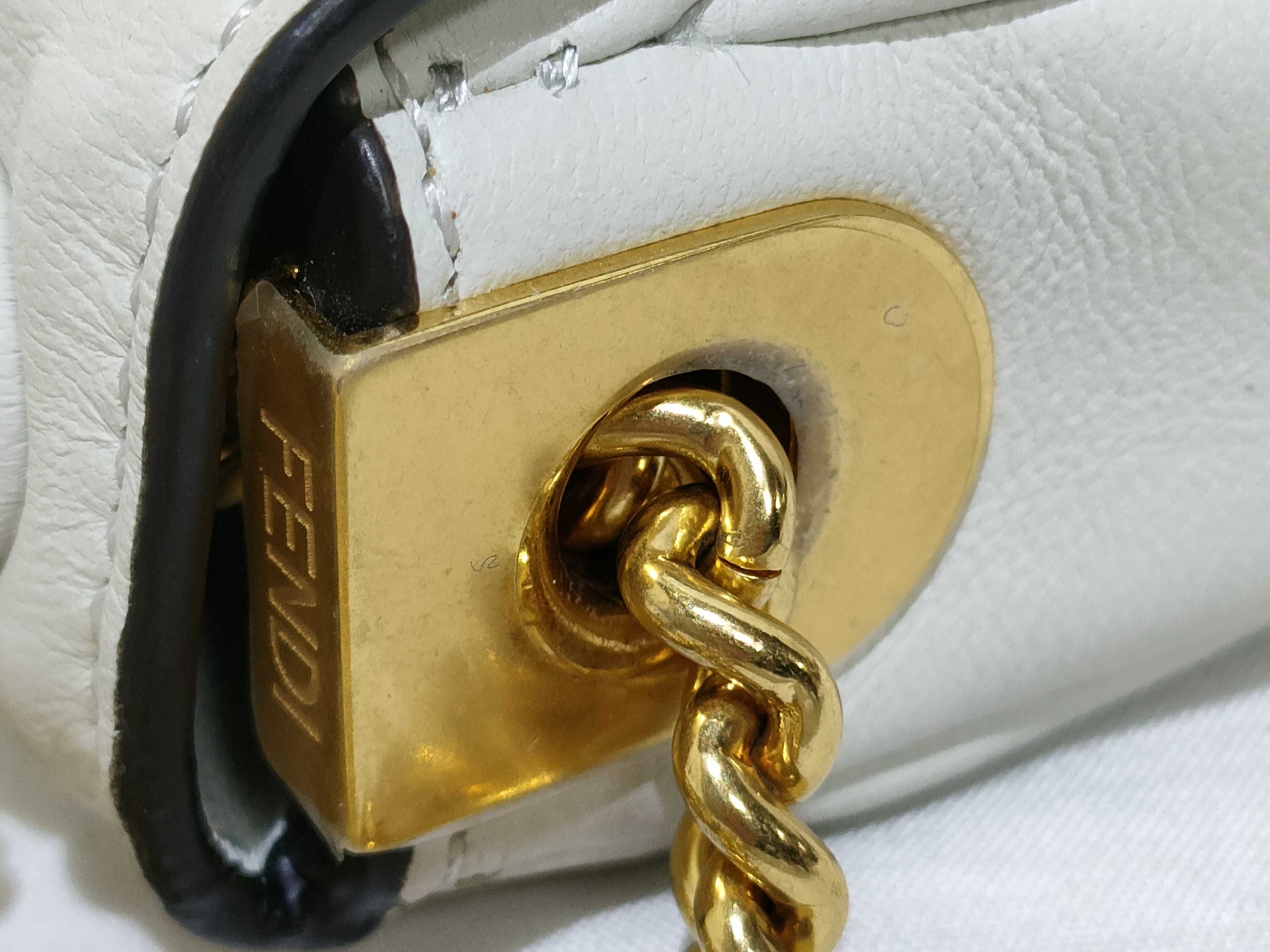 Zucca pattern white mini chain shoulder bag — view 5
