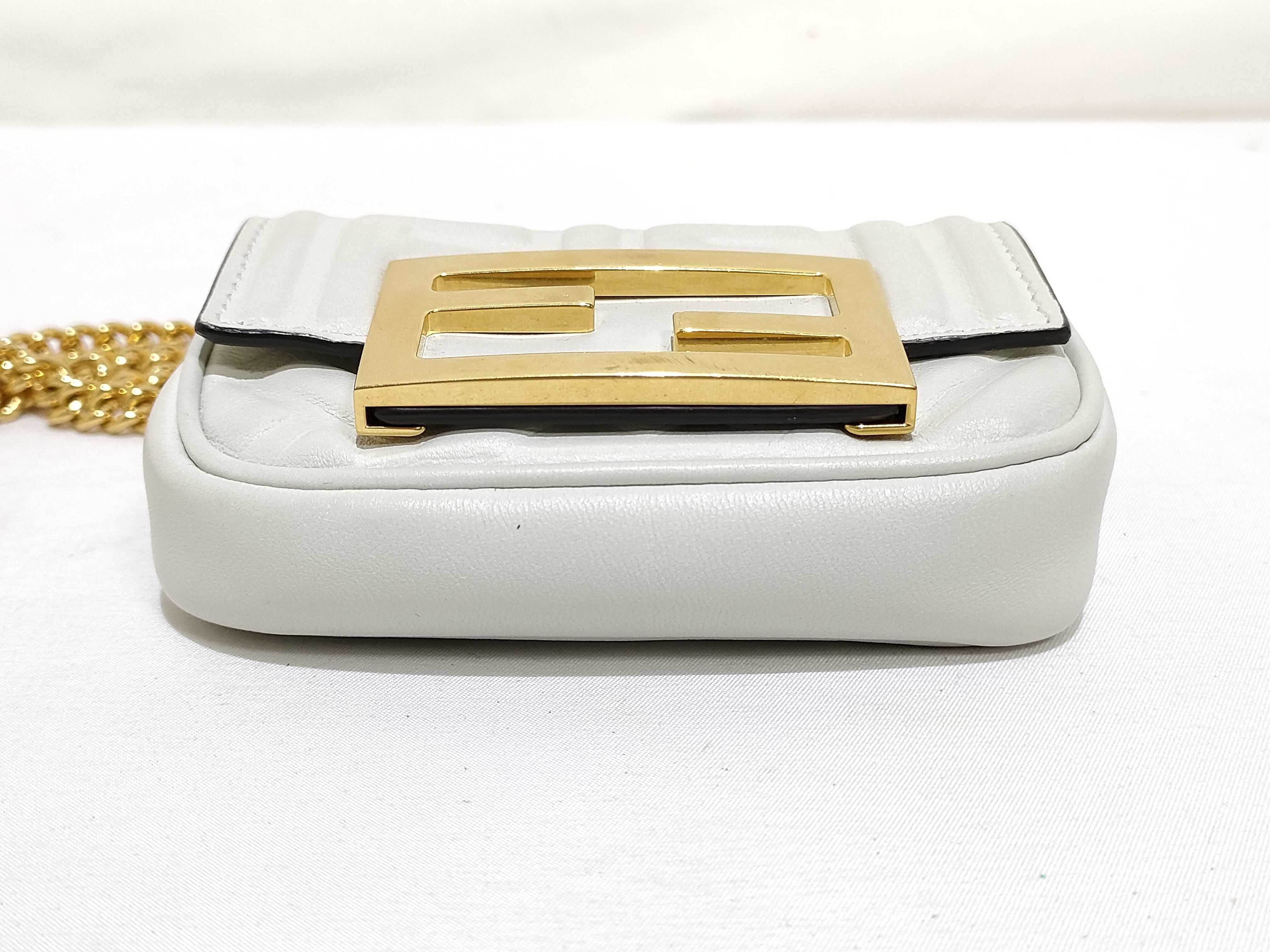Zucca pattern white mini chain shoulder bag — view 7