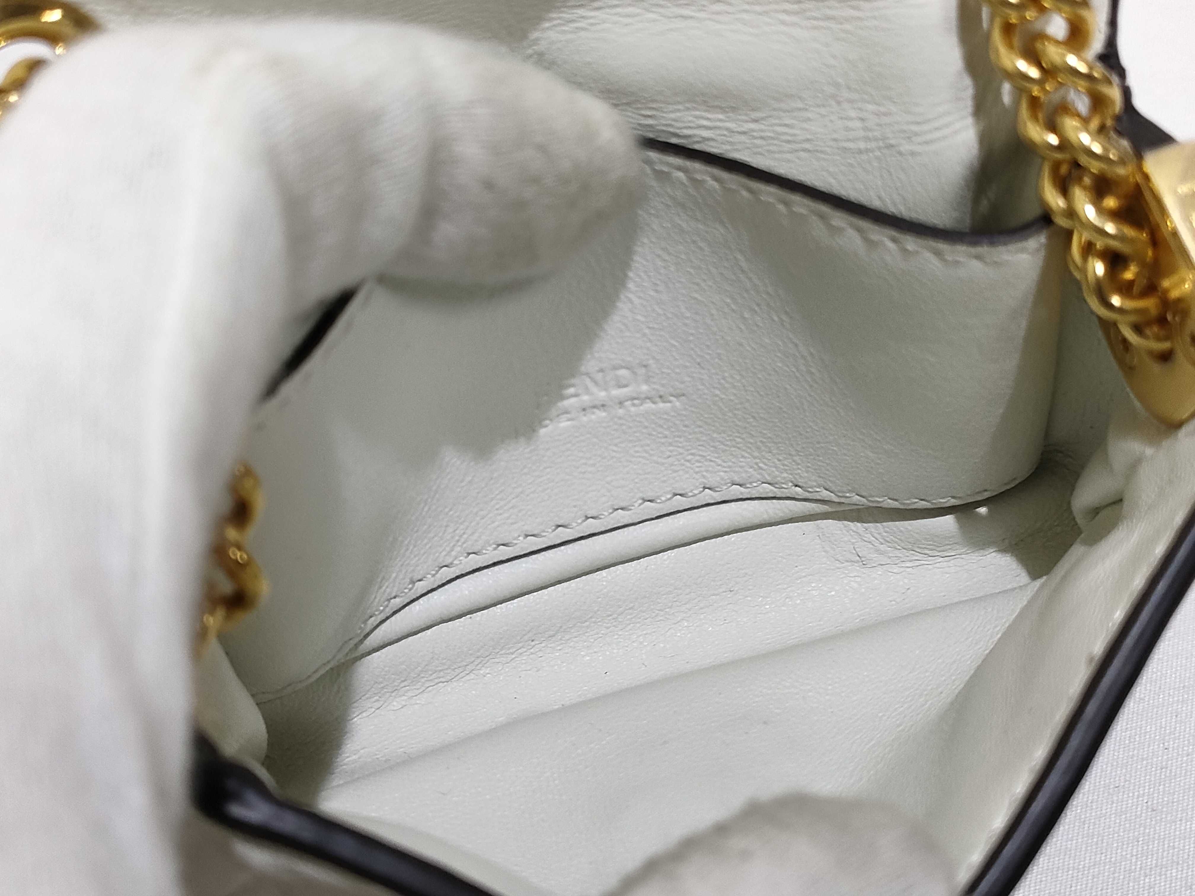 Zucca pattern white mini chain shoulder bag — view 8