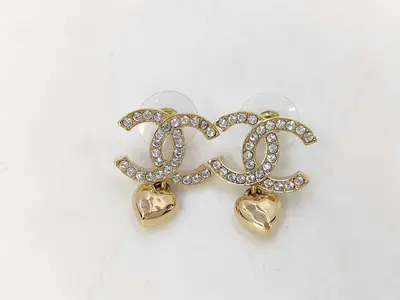 GP Hardware Coco Mark Rhinestone Earrings B24V