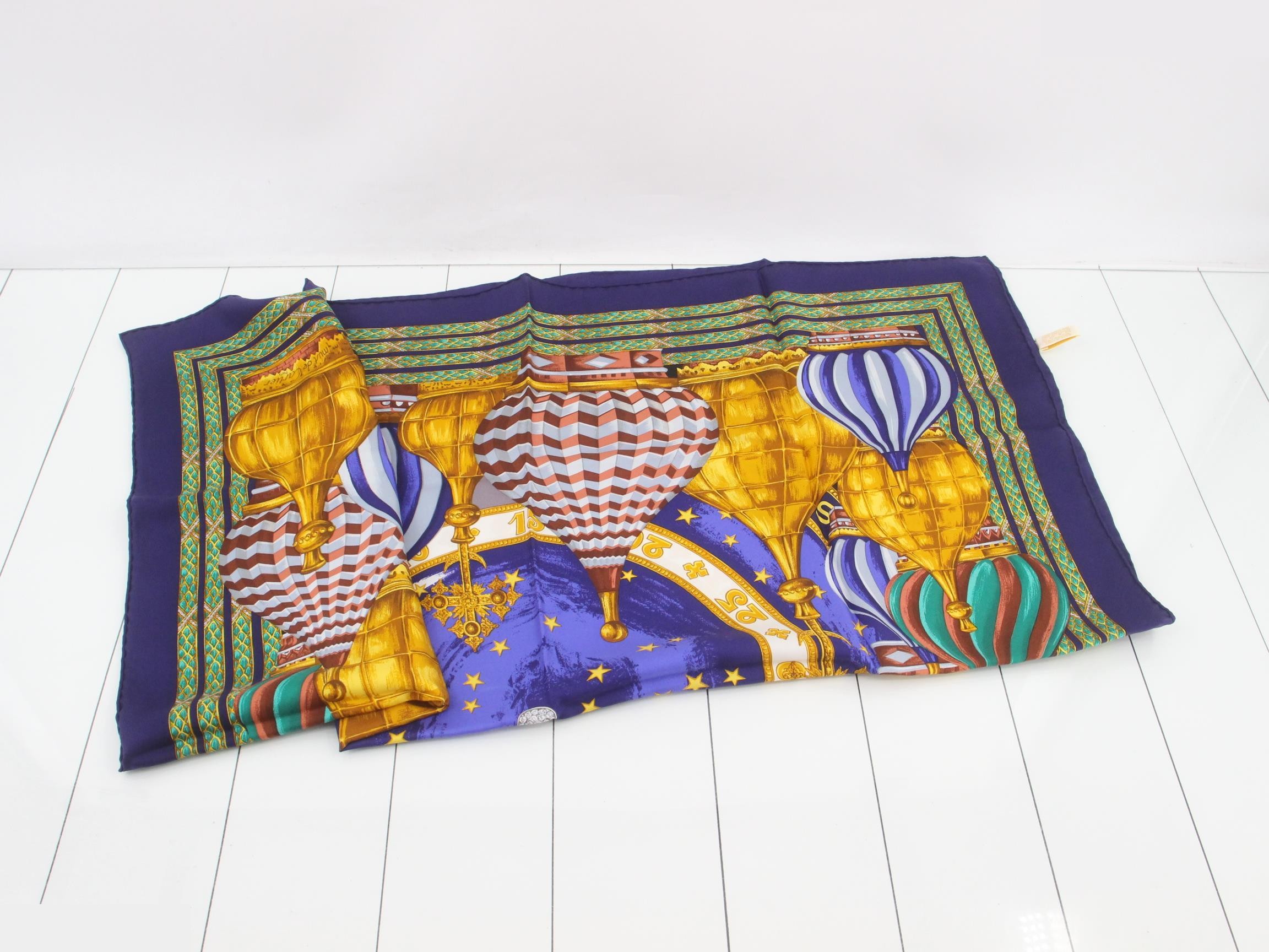 scarf, Carre 90, blue — view 3