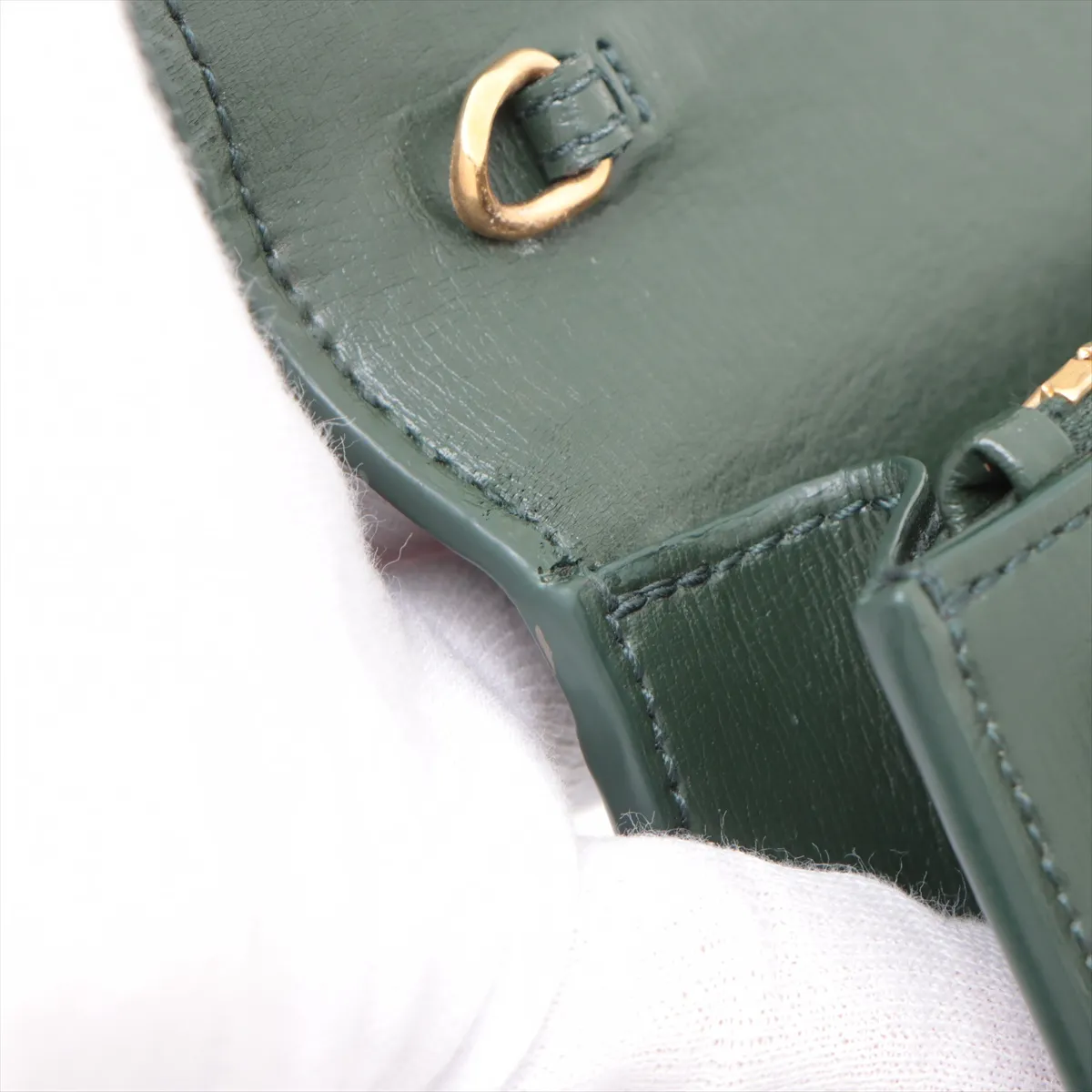 Sunset Leather 2WAY Handbag Green 533026 — view 14