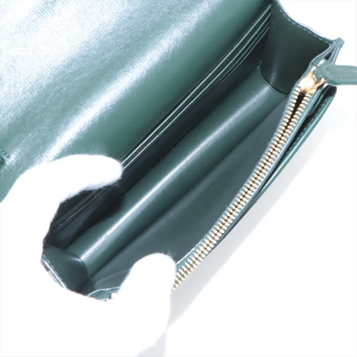 Sunset Leather 2WAY Handbag Green 533026 — view 8